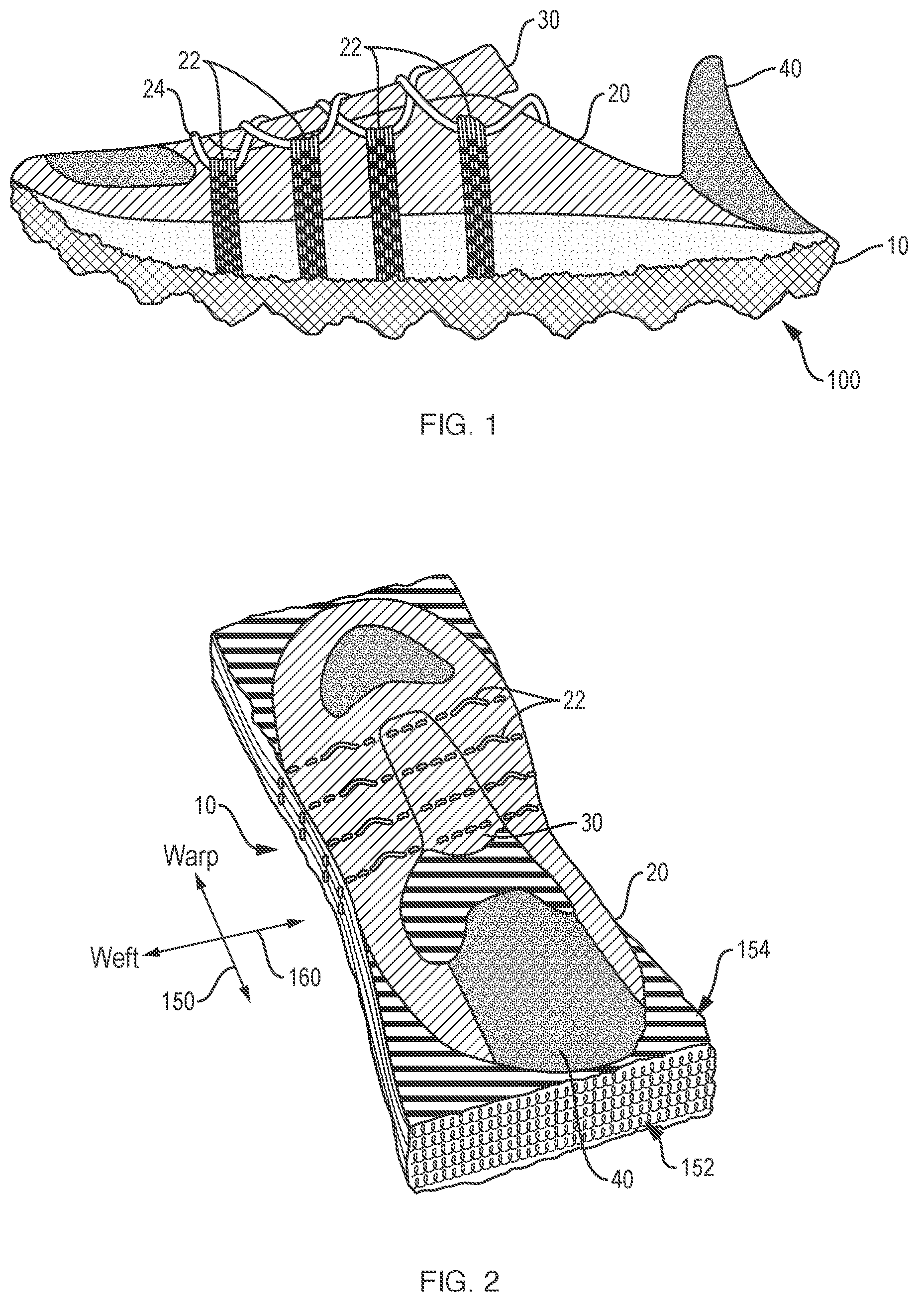 Patent US12157960 — Fully-formed volumetrically woven article — Figure 1
