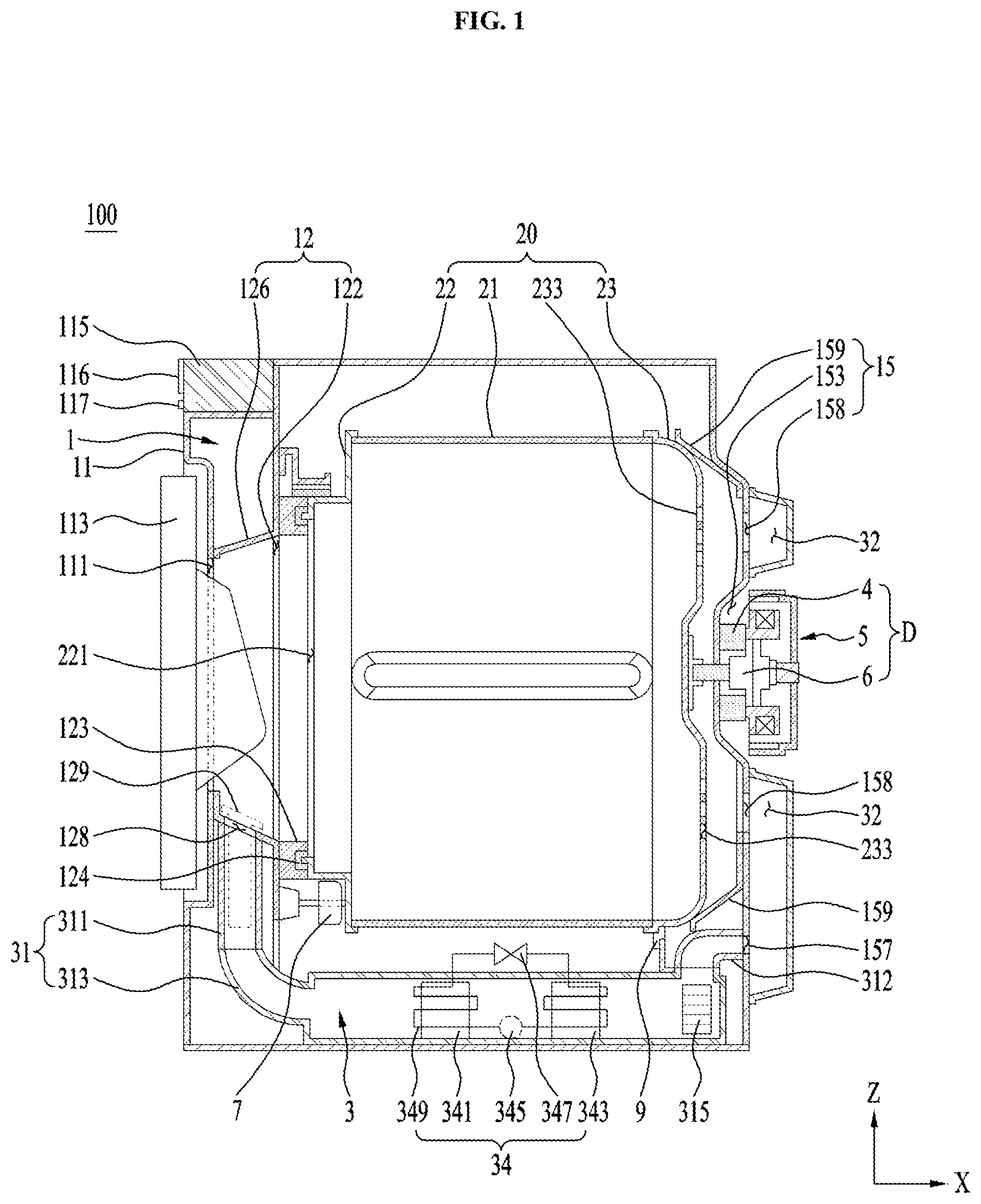 Patent US12157968 — Dryer — Figure 1