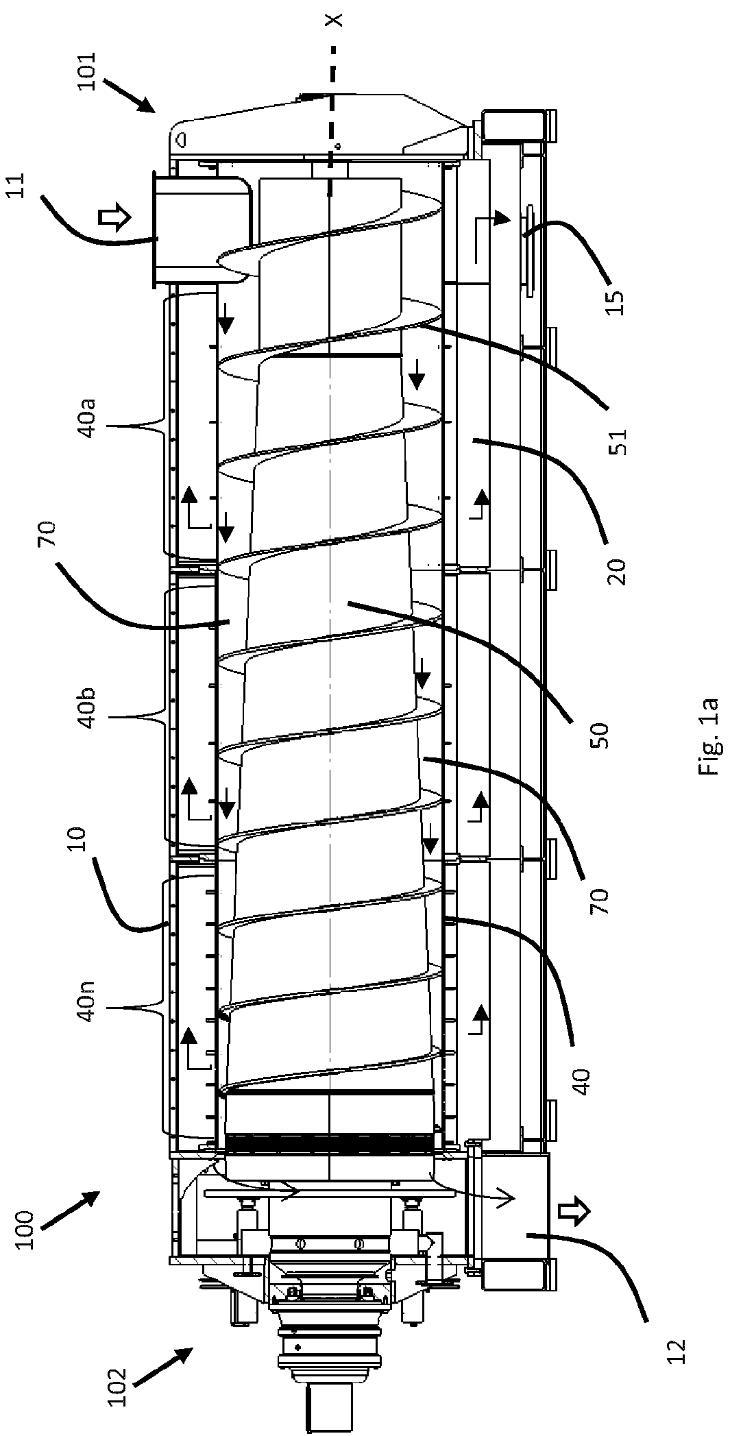 Patent US12157973 — Apparatus and method for processing a suspension comprising organic material and liquid — Figure 1