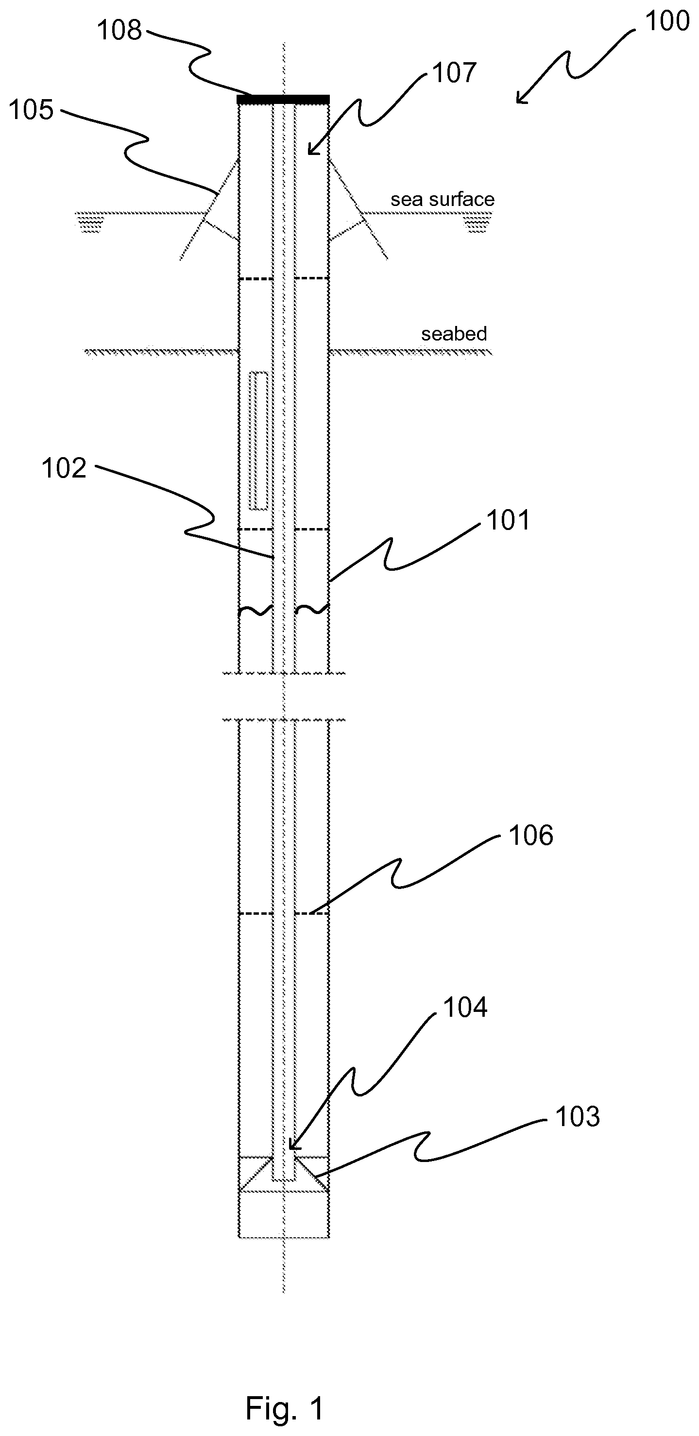 Patent US12157983 — Pile and method for installing a pile — Figure 1
