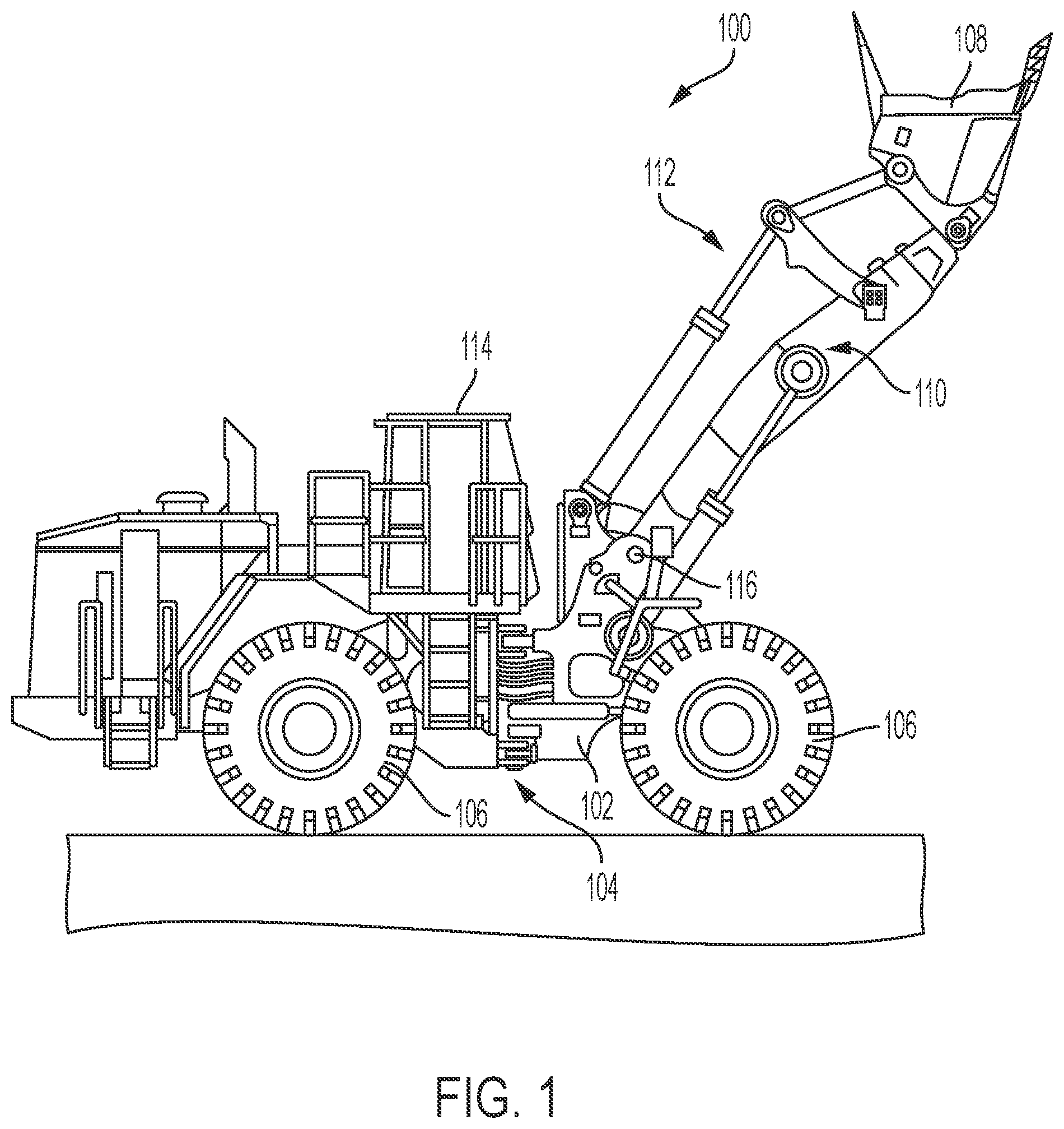 Patent US12157989 Figure 1 – Electric powertrain with rimpull torque limit protection