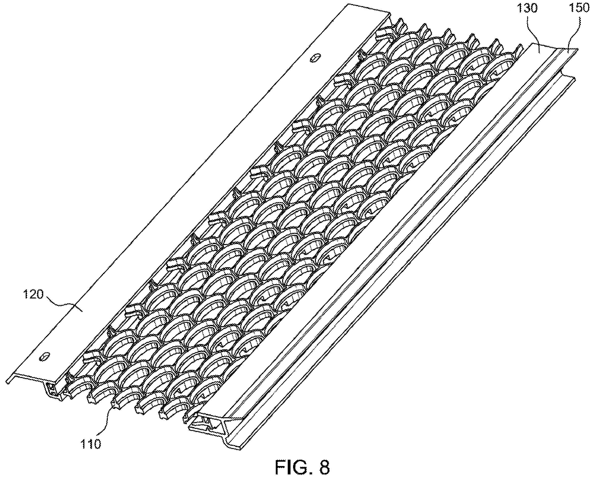 Patent US12158003 Figure 11 – Systems and methods for modular platform for gutter guard systems with interchangeable components