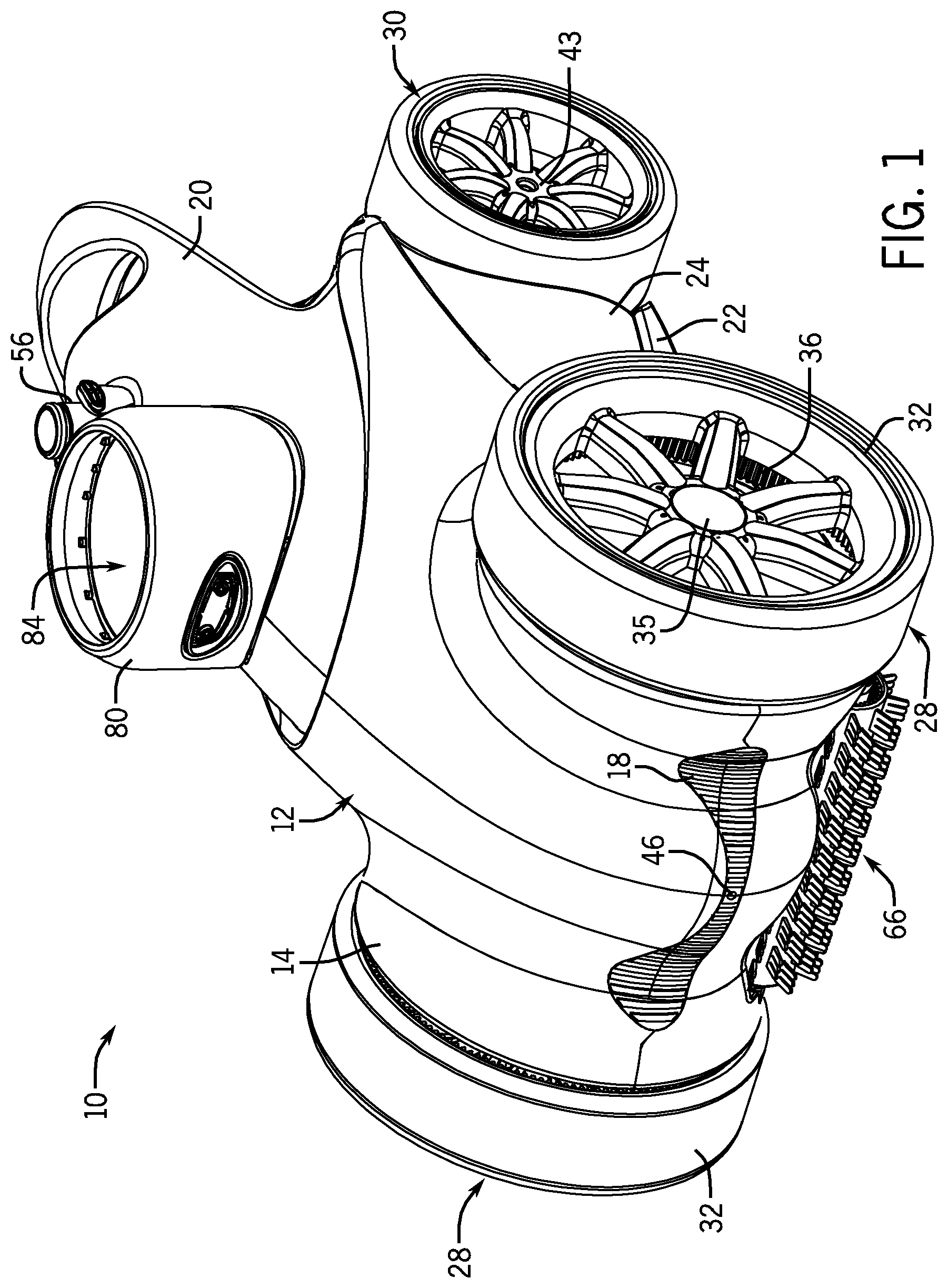 Patent US12158020 — Pool cleaner with hydraulic timer assembly — Figure 1