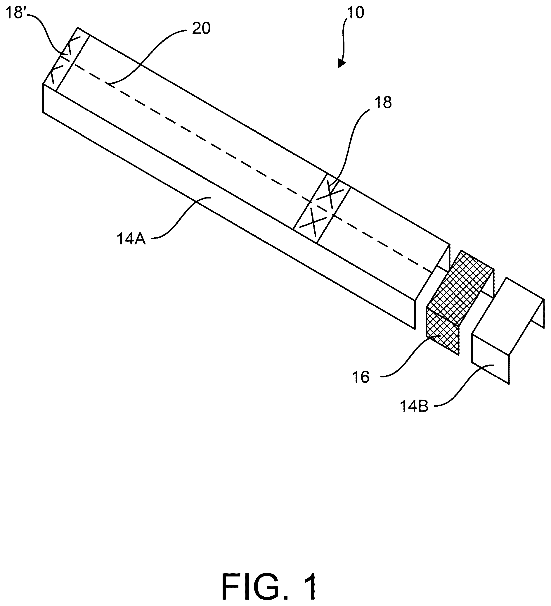 Patent US12158038 — Methods of making interface strips for structural framing — Figure 1