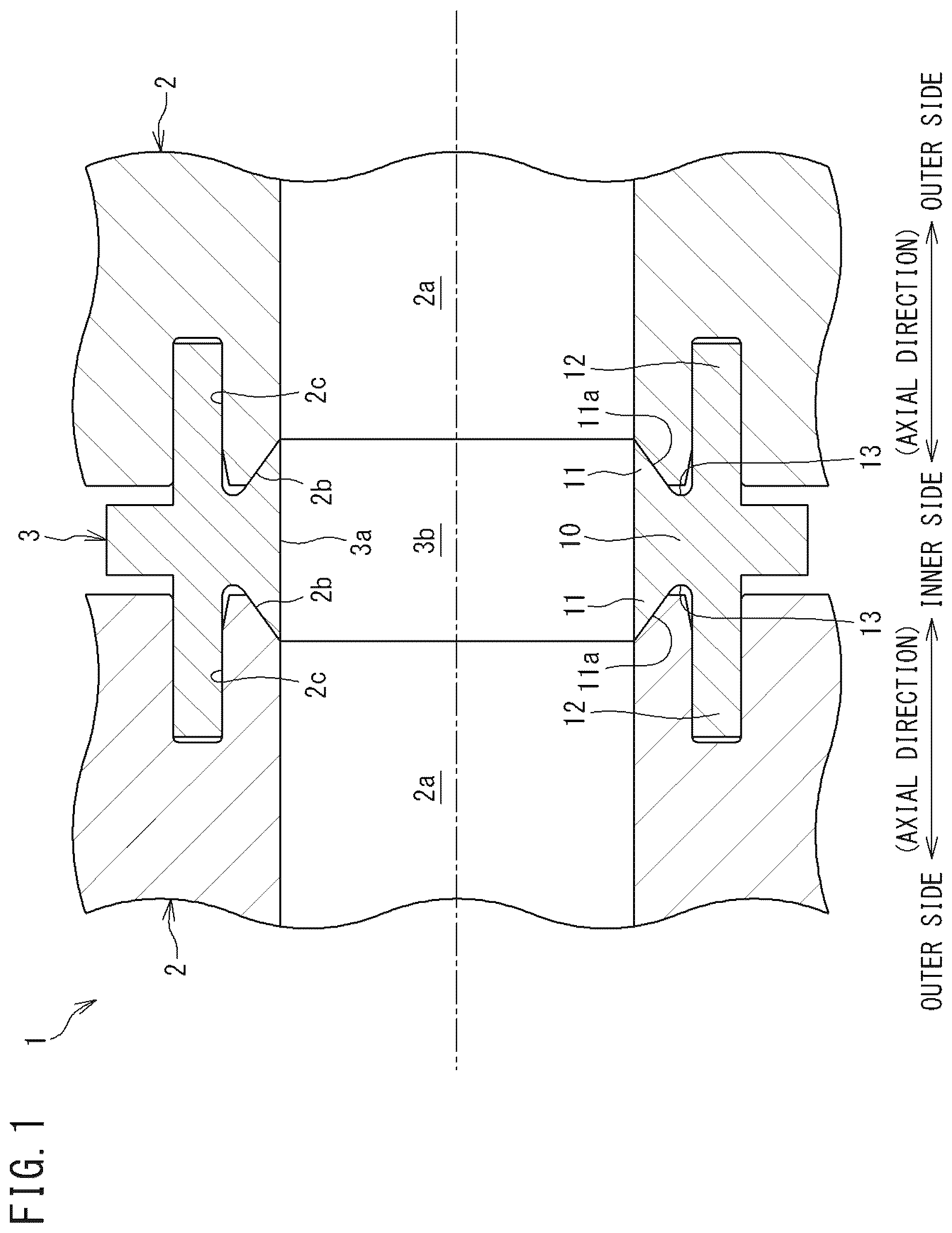 Patent US12158222 — Gasket and flow passage joint structure — Figure 1
