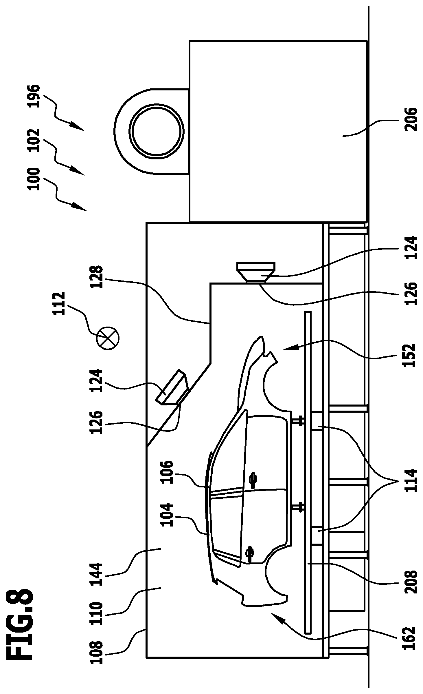 Patent US12158304 Figure 8 – Treatment installation and method for treating workpieces