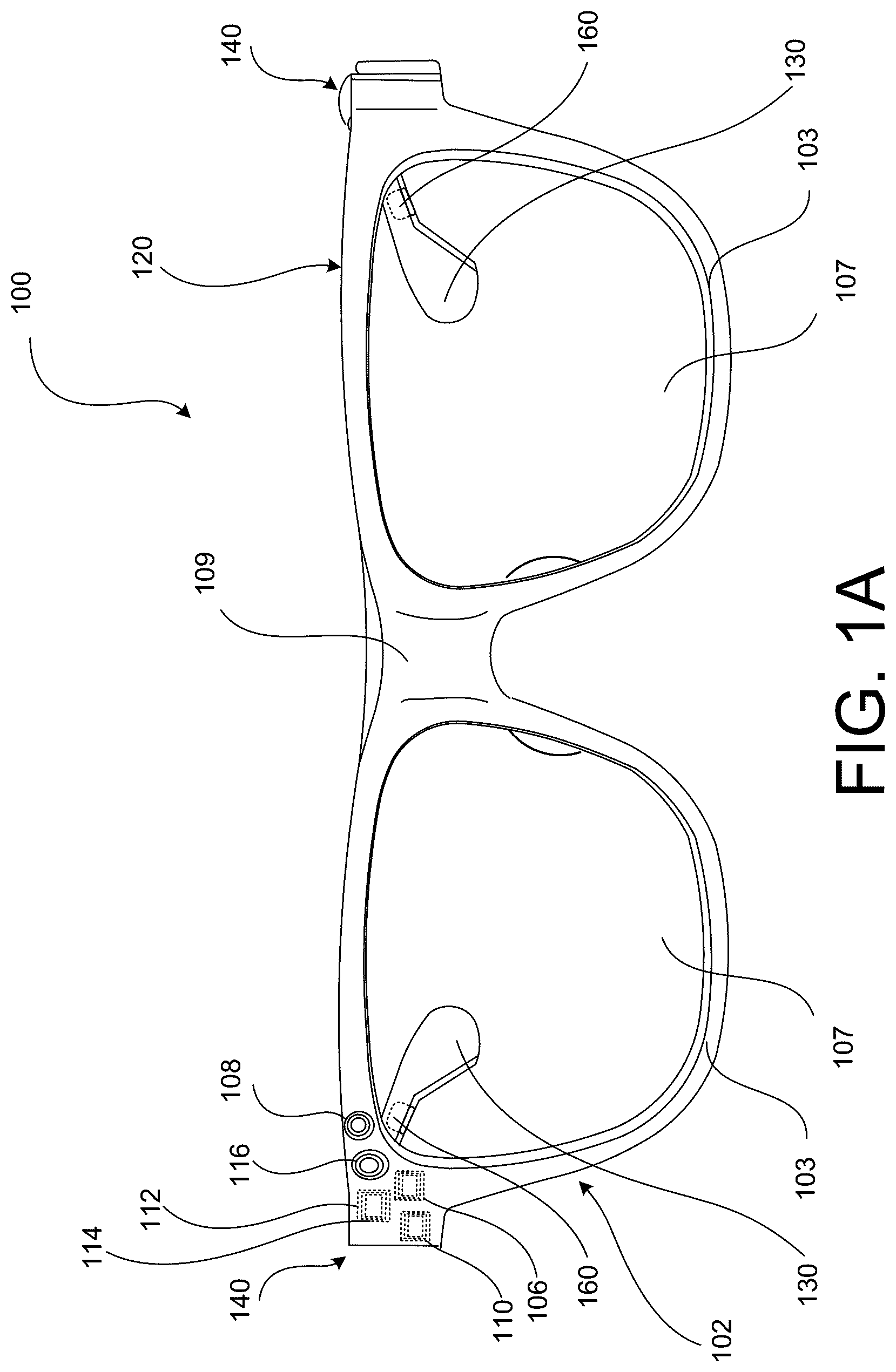 Patent US12158591 — Multi-pivot hinge for head mounted wearable device — Figure 1