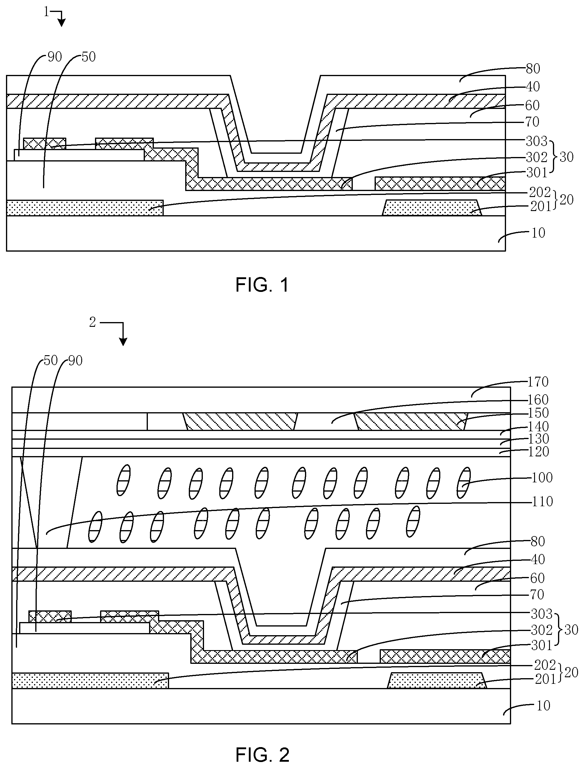 Patent US12158657 — Array substrate and total reflection display panel — Figure 1