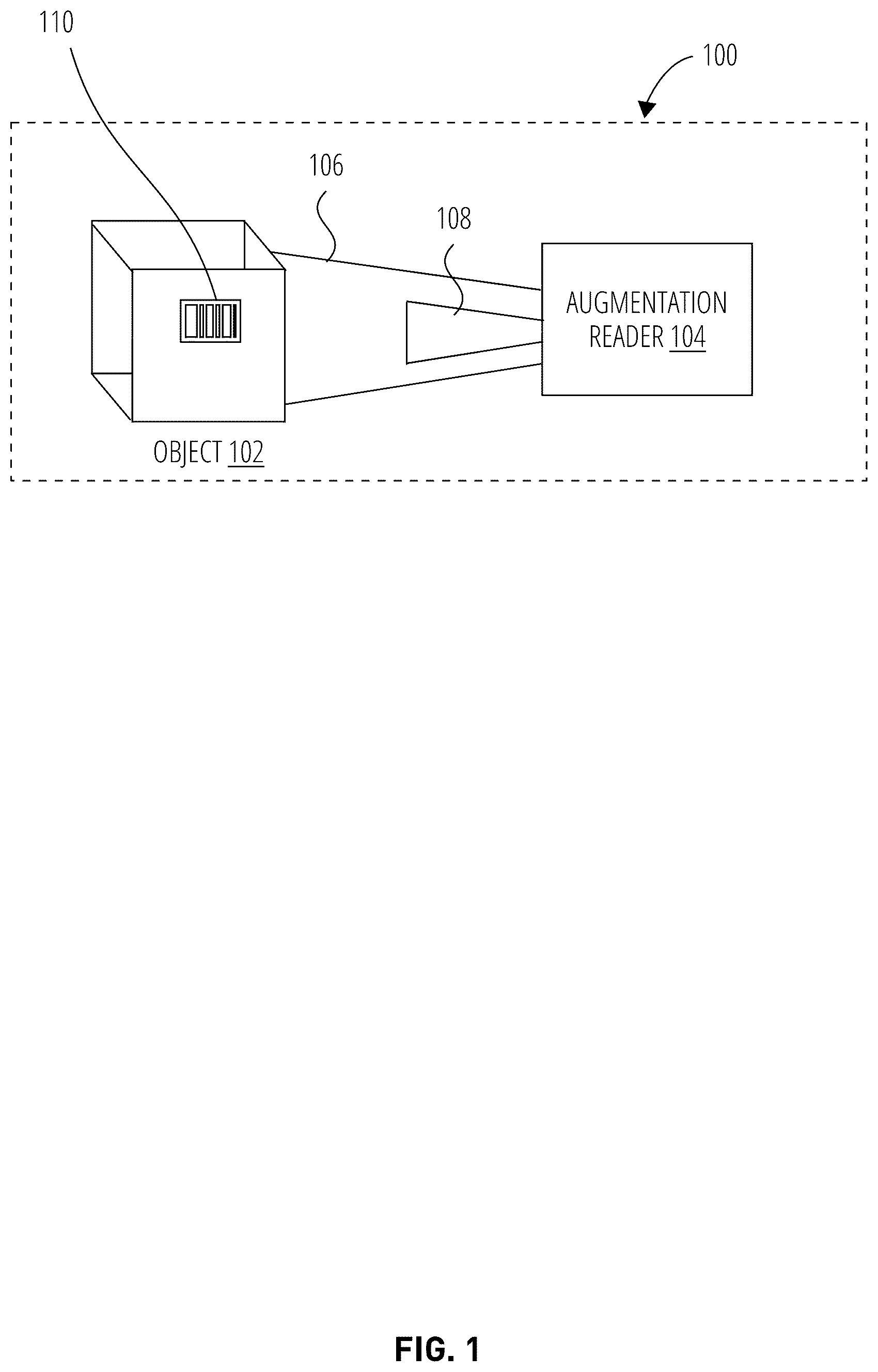 Patent US12165002 — Augmented aimer for symbology readers — Figure 1
