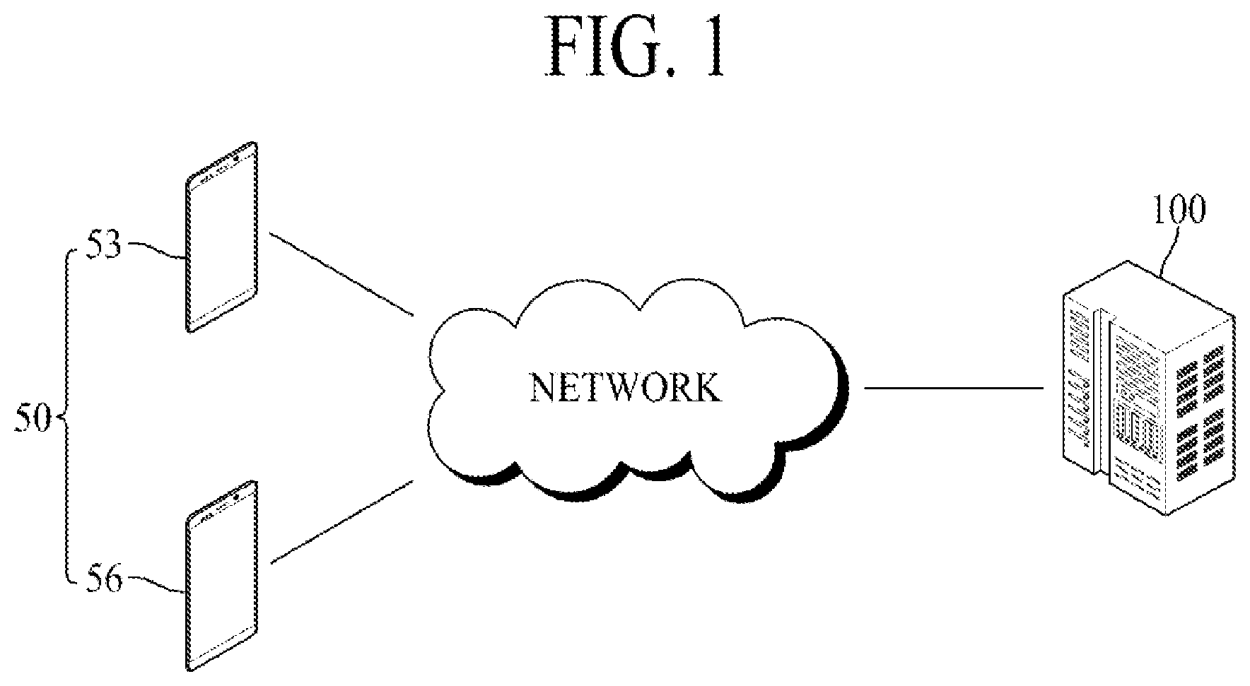 Patent US12165199 — Group account service providing server and method — Figure 1