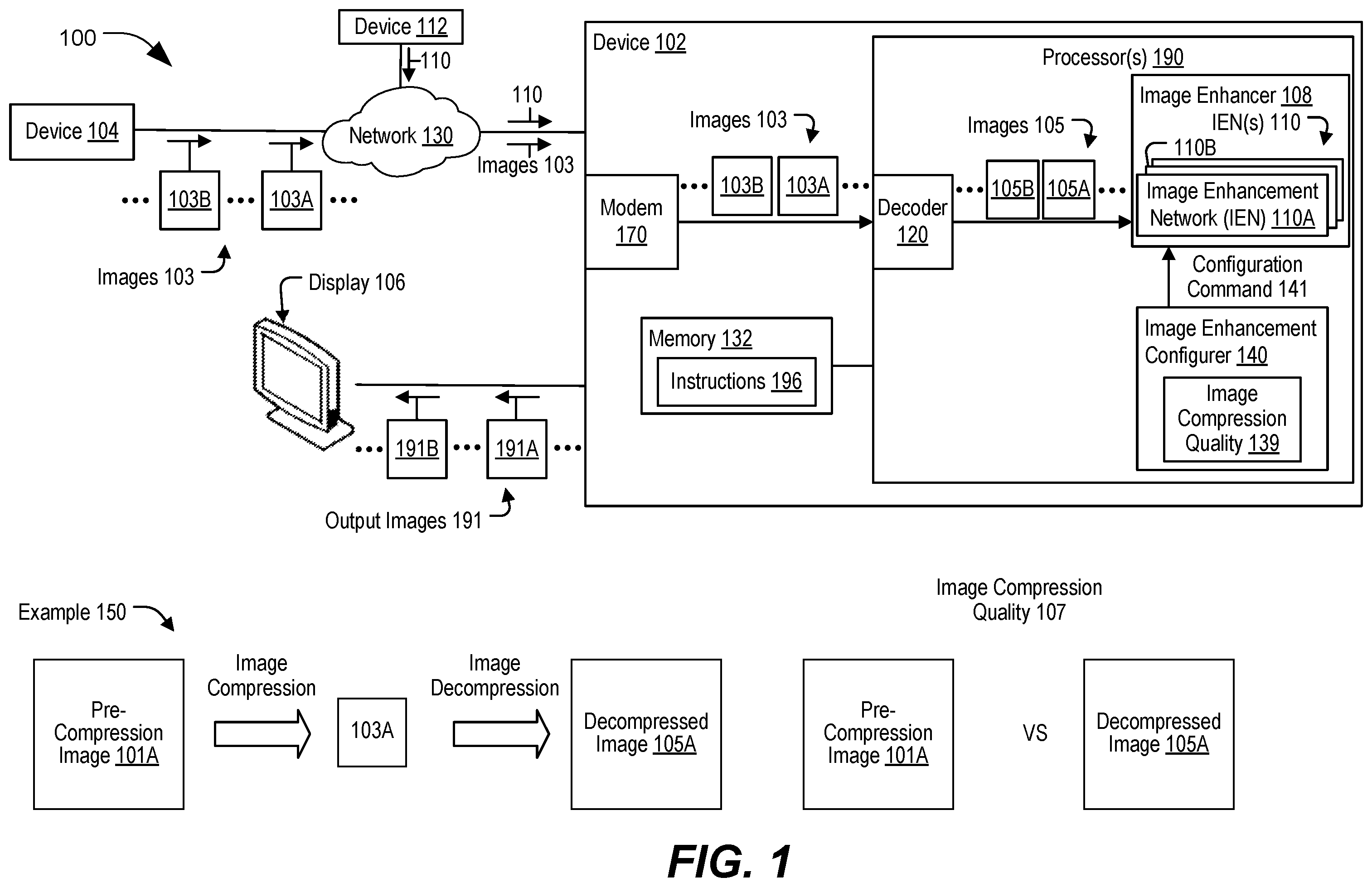 Patent US12165283 — Configurable image enhancement — Figure 1