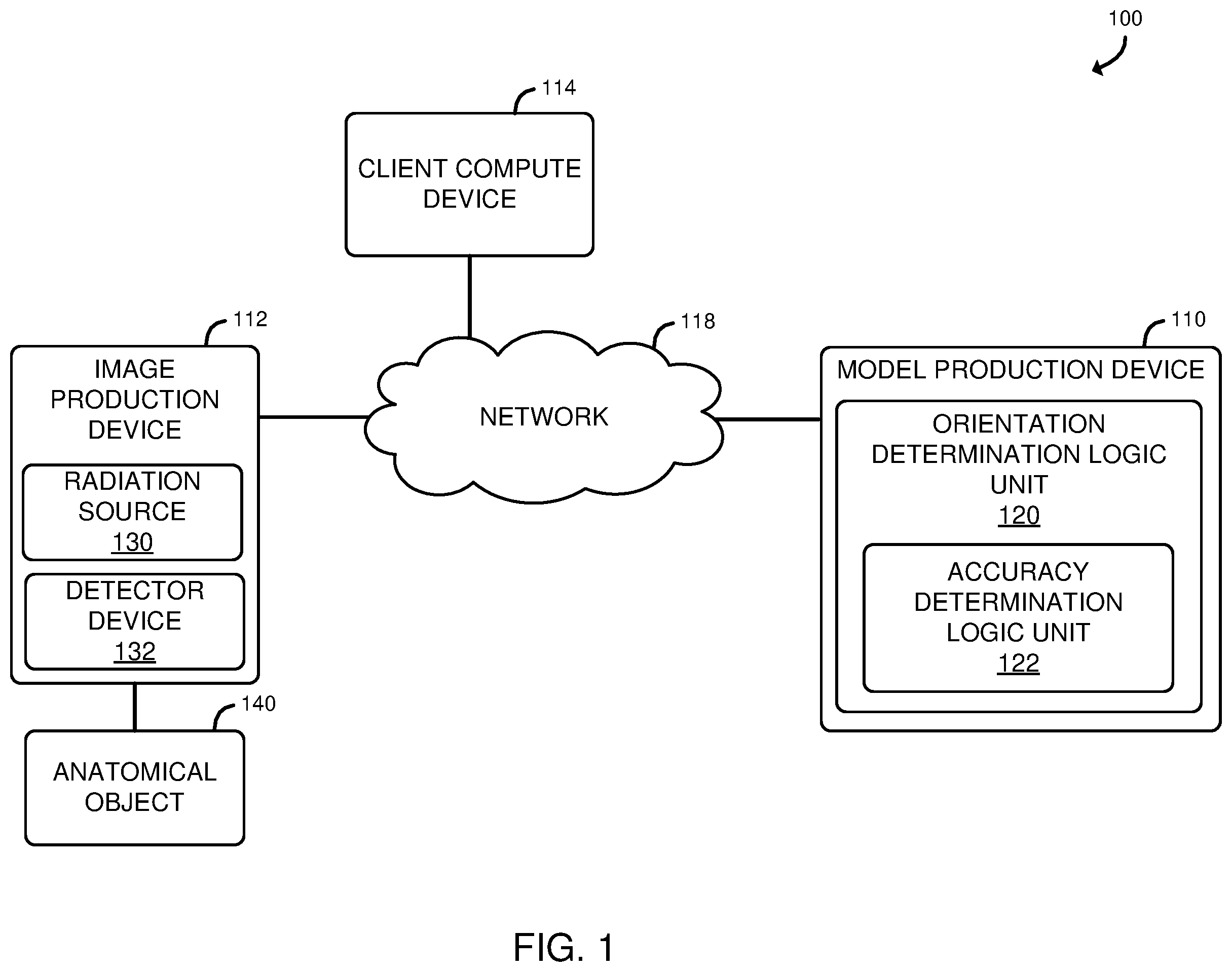 Patent US12165301 — Technologies for determining the accuracy of three-dimensional models for use in an orthopedic surgical procedure — Figure 1