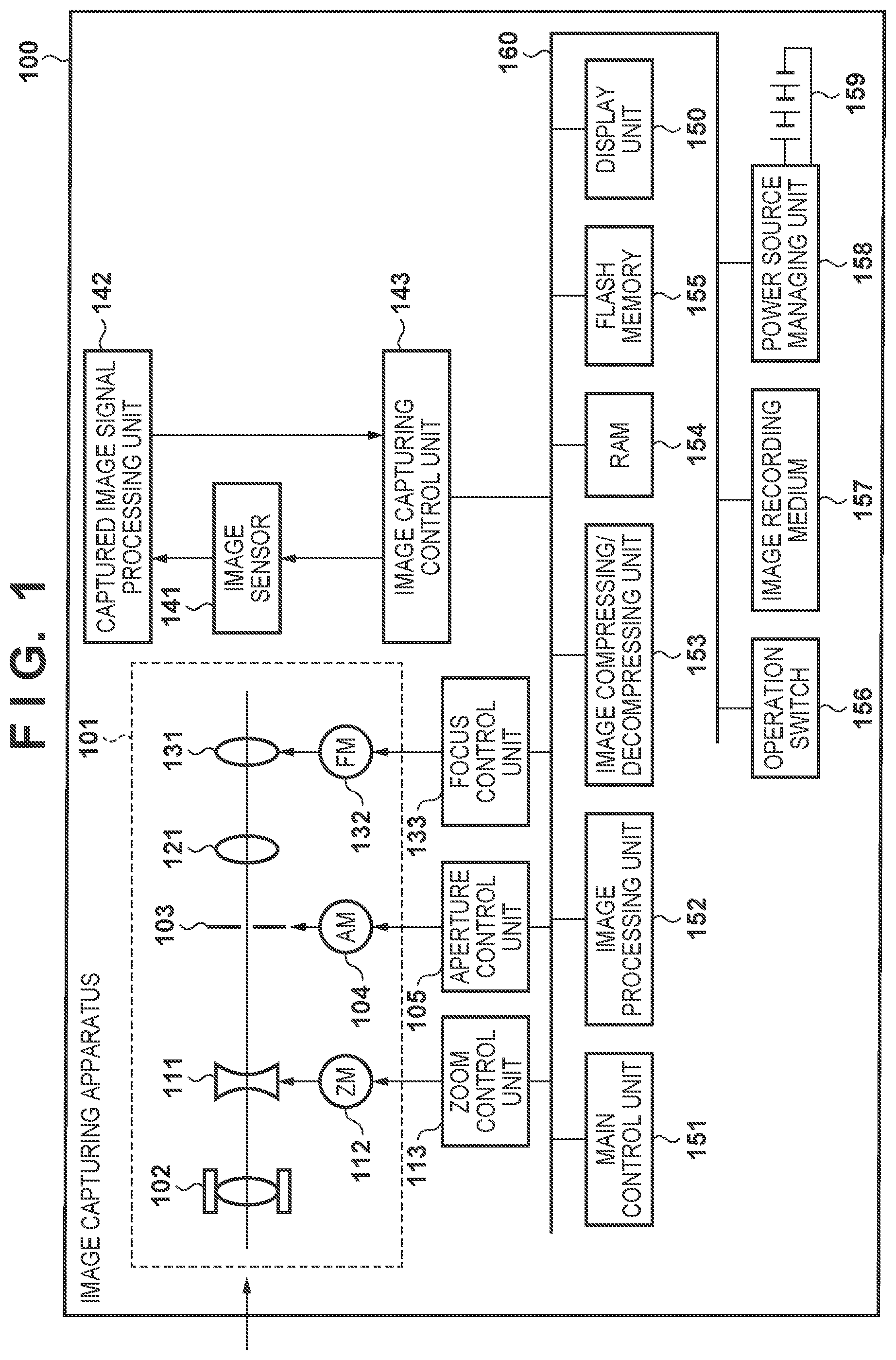 Patent US12165358 — Main subject determining apparatus, image capturing apparatus, main subject determining method, and storage medium — Figure 1