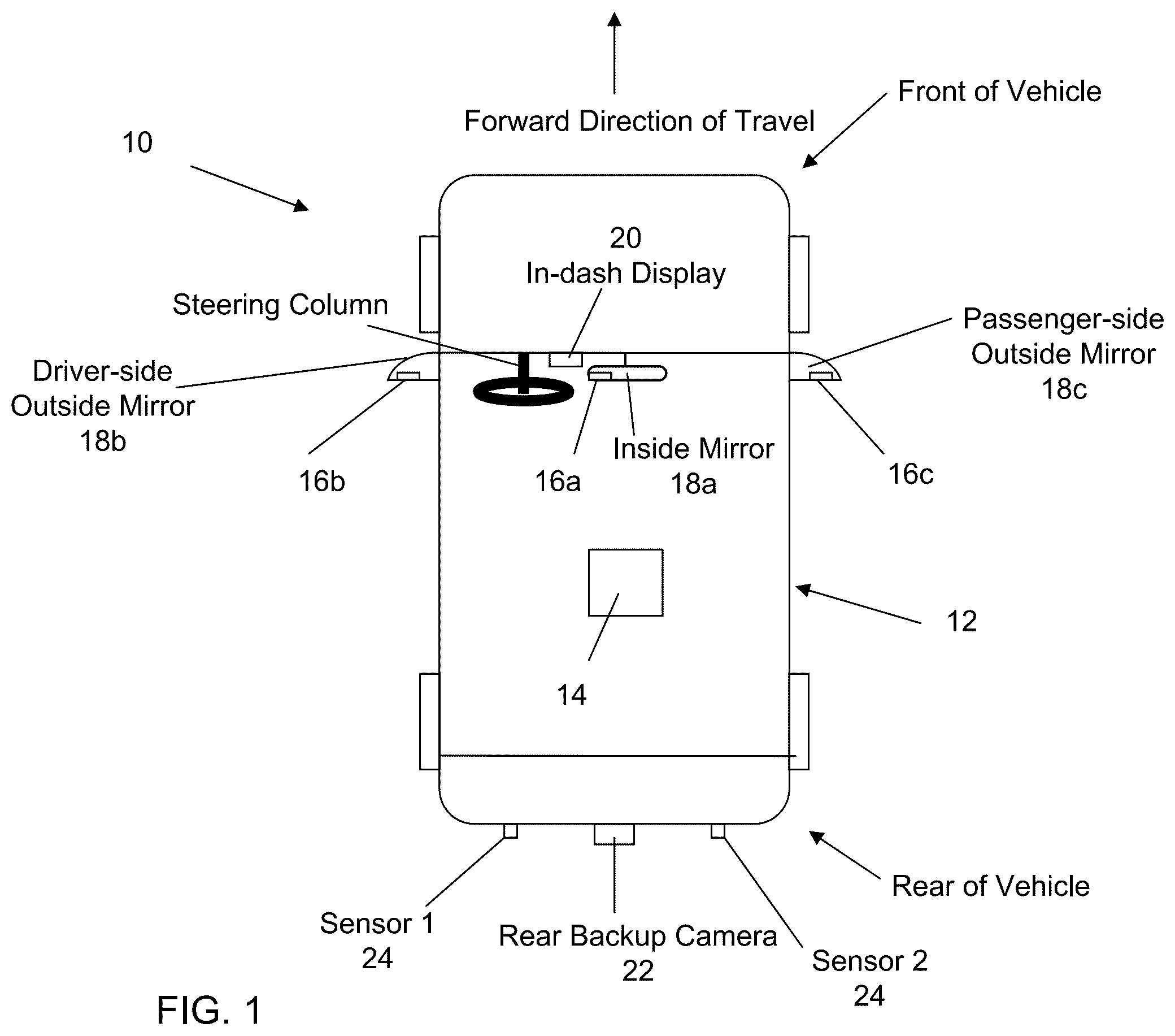 Patent US12165420 — Vehicular control system — Figure 1