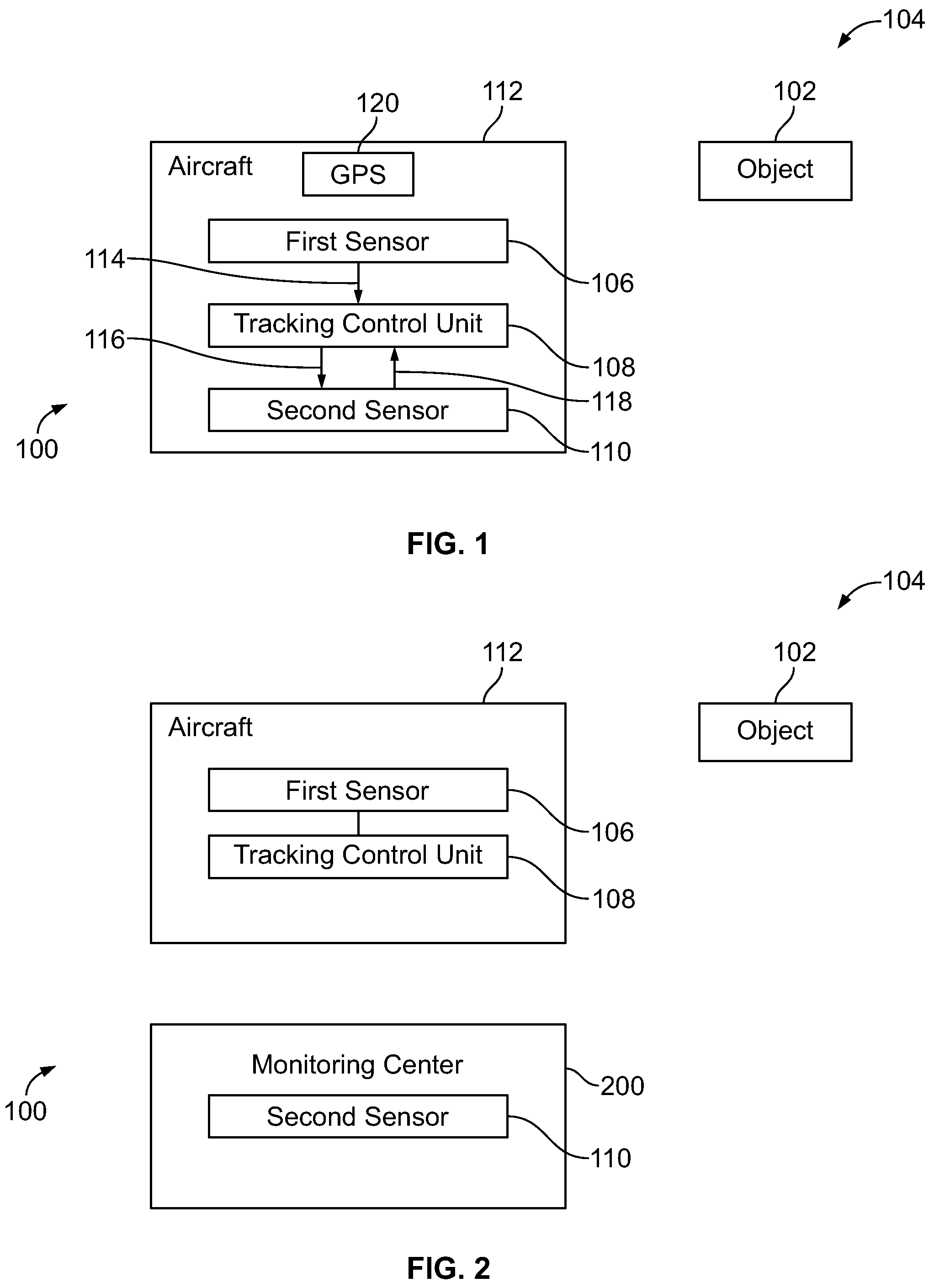 Patent US12165523 — Systems and methods for tracking objects relative to an aircraft within an air space — Figure 1