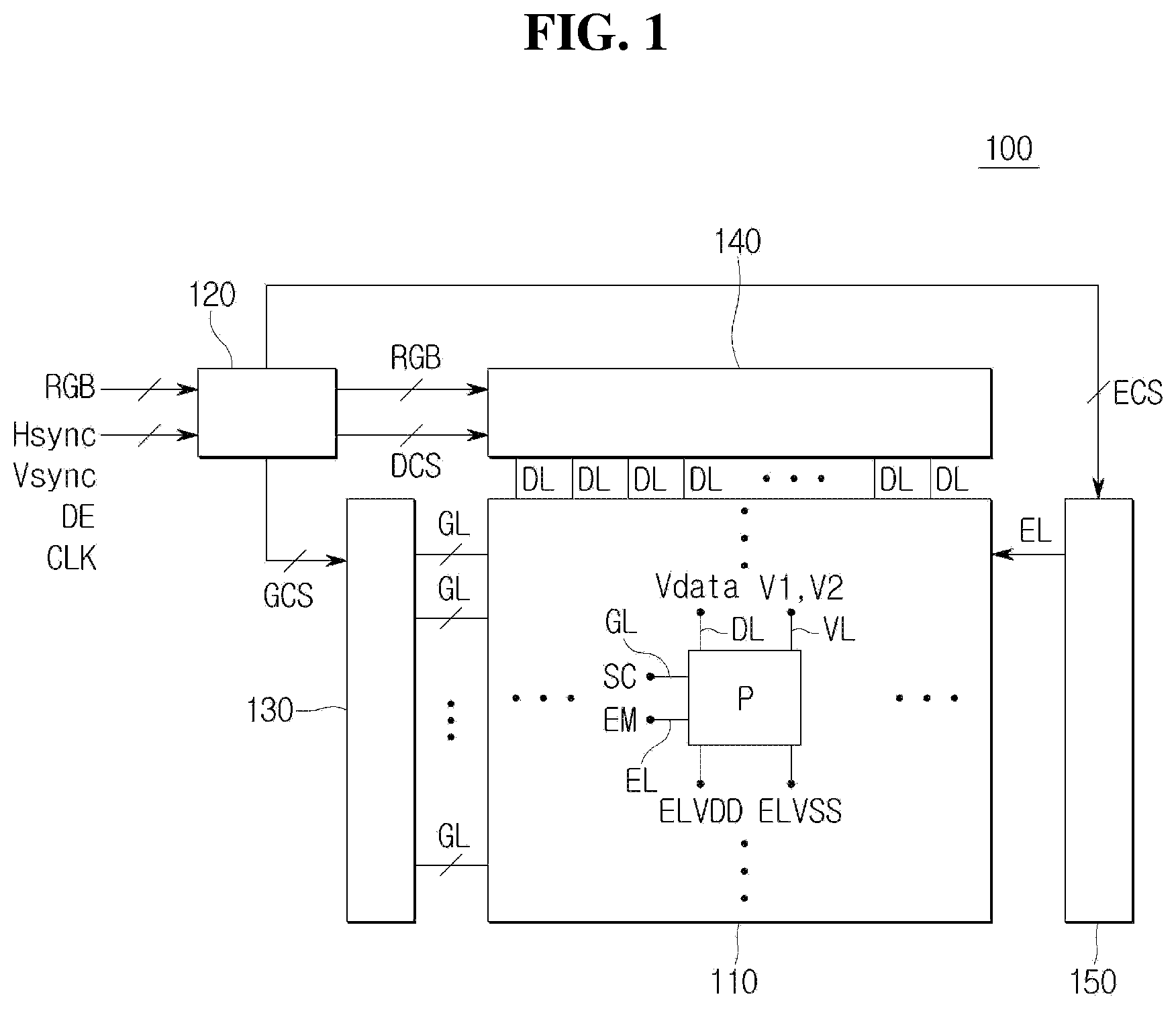 Patent US12165579 — Driving circuit and display device using the same — Figure 1