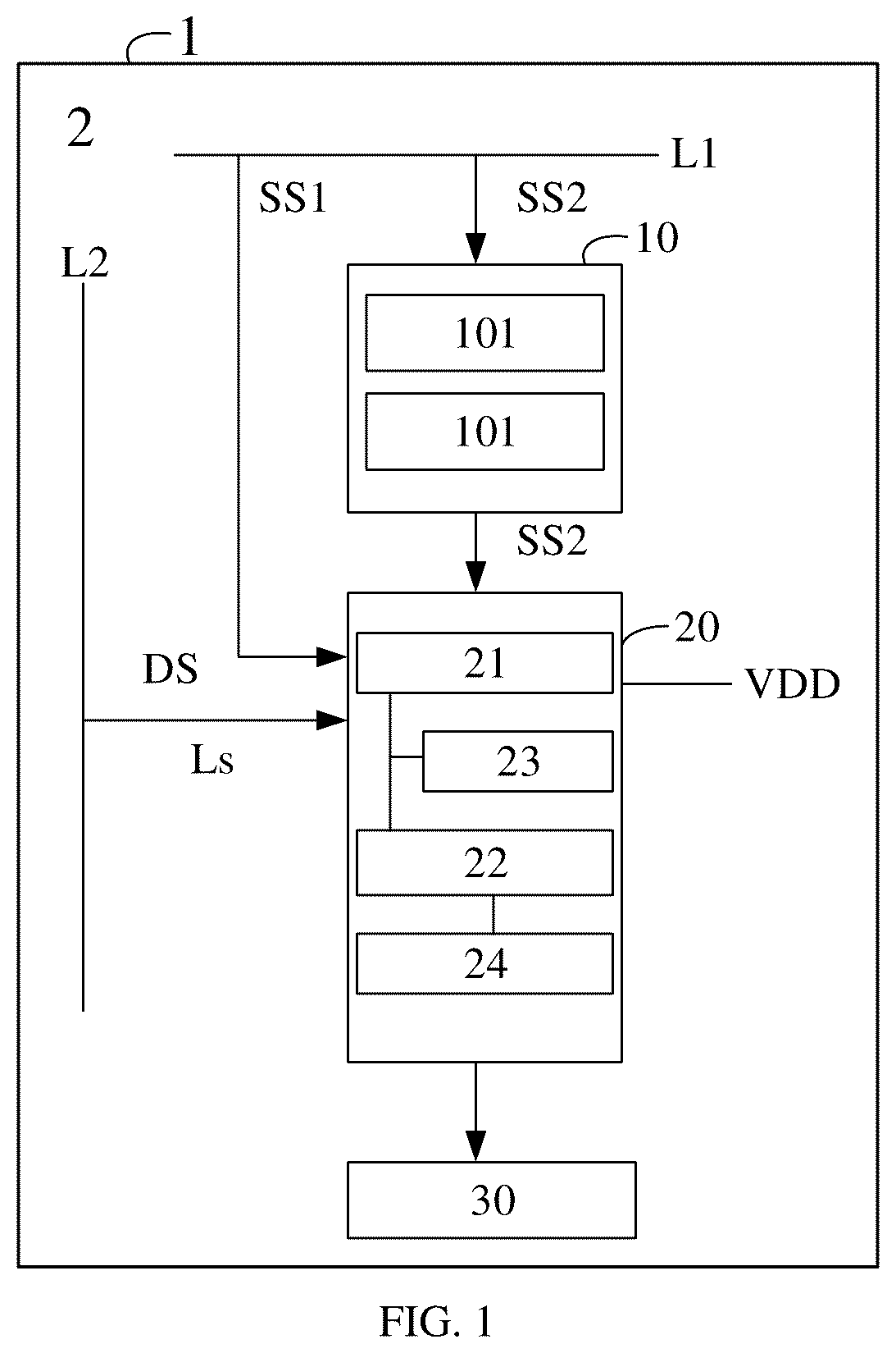 Patent US12165596 — Pixel driving circuit, display panel and control method thereof — Figure 1
