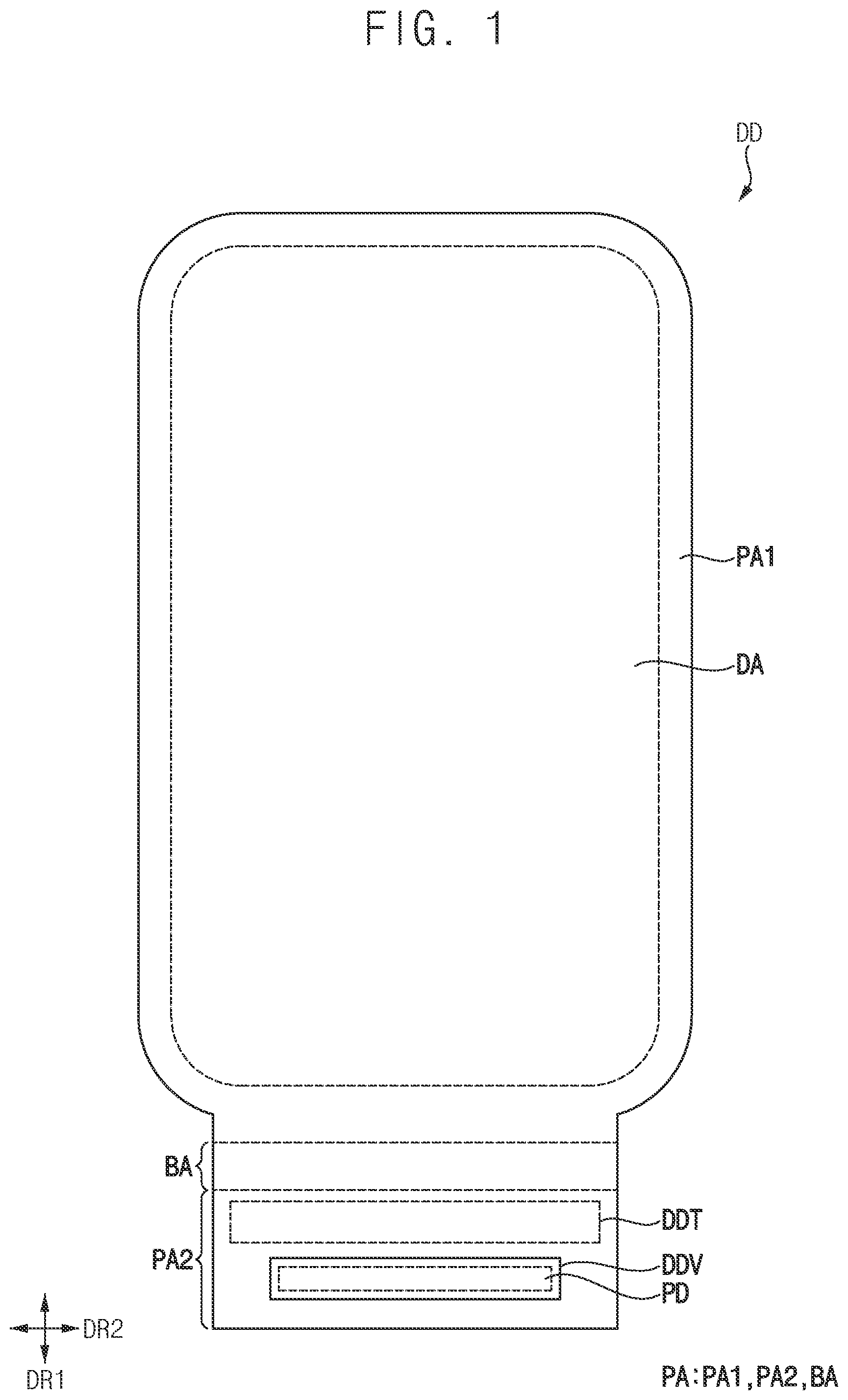 Patent US12165600 — Display device — Figure 1