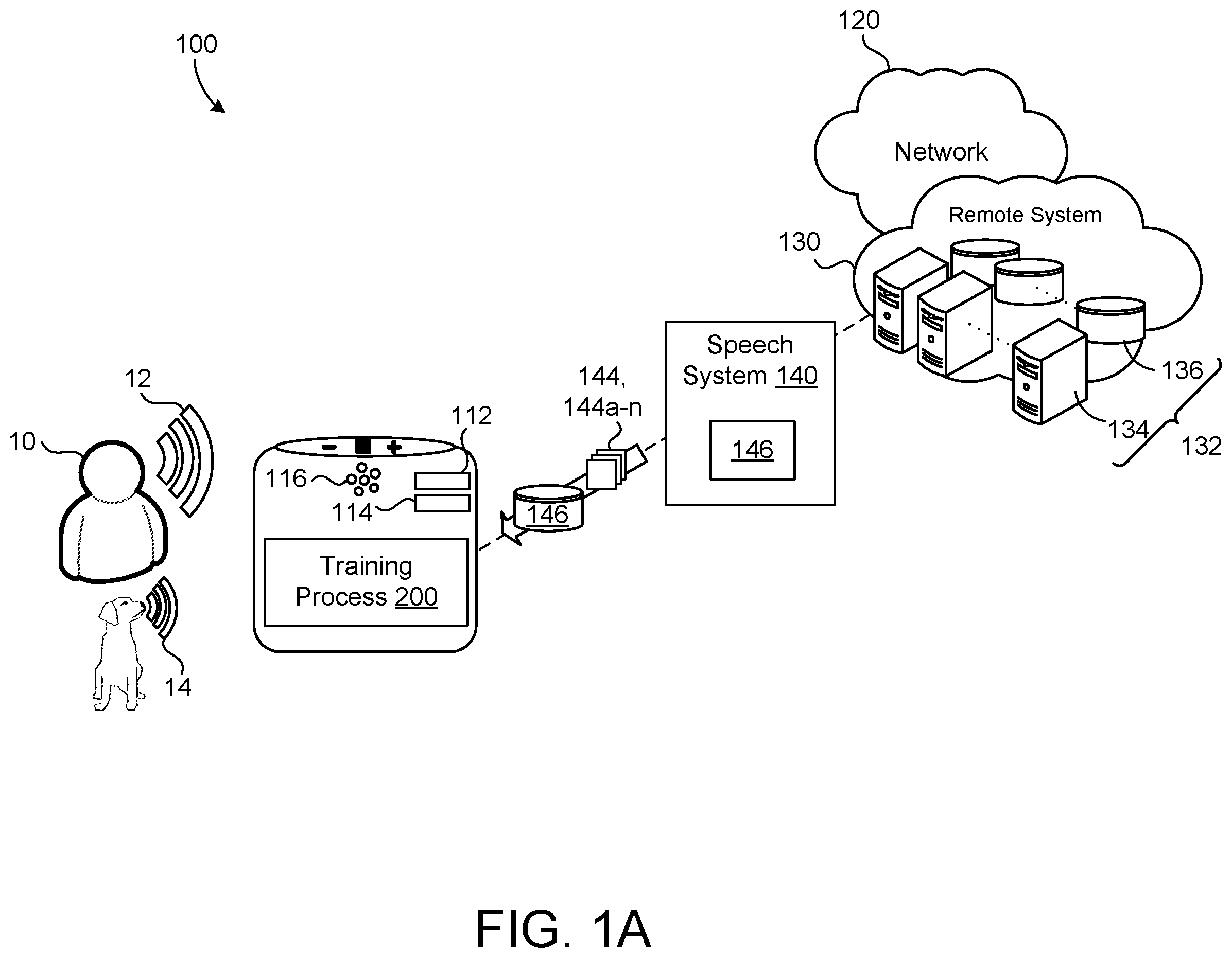 Patent US12165630 — Speech personalization and federated training using real world noise — Figure 1
