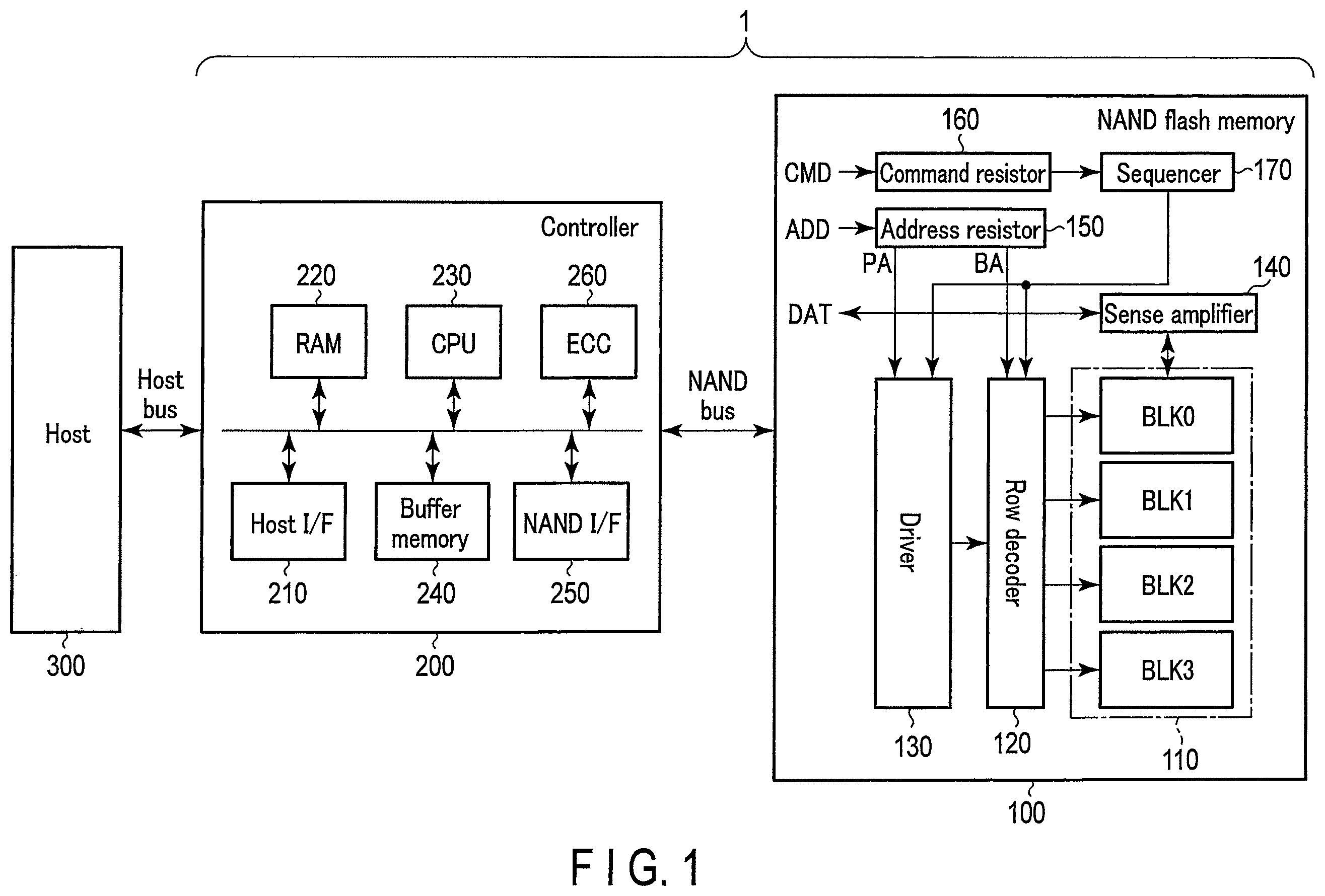Patent US12165712 — Memory system — Figure 1