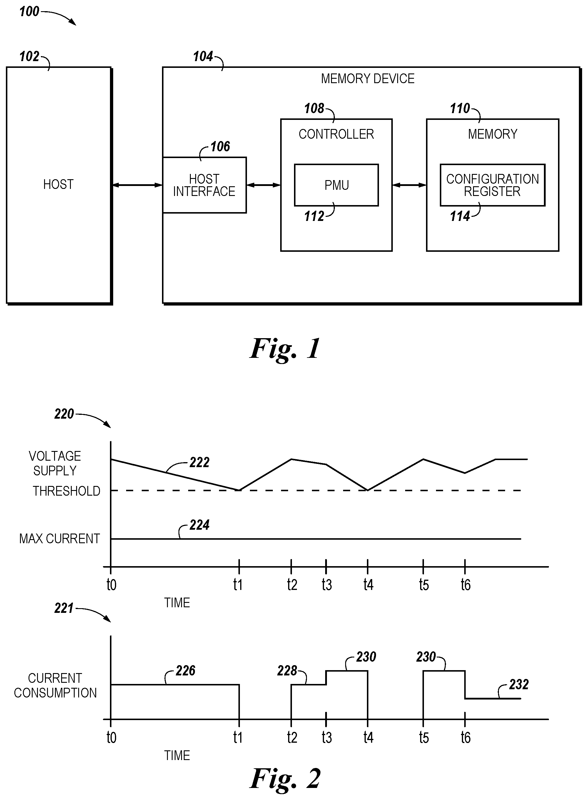 Patent US12165730 — Providing power availability information to memory — Figure 1