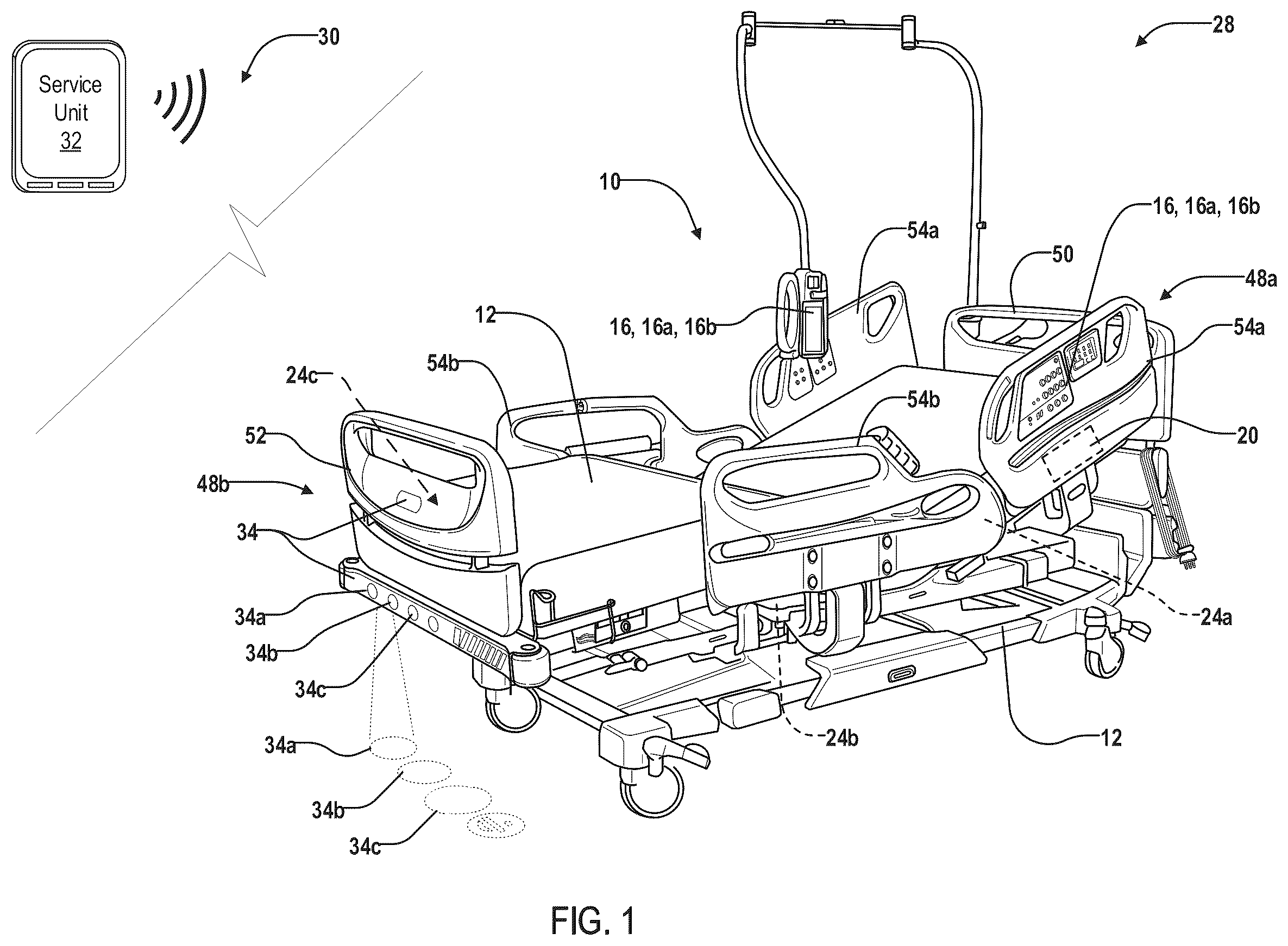 Patent US12165767 — System and method for identification of remotely accessed patient device — Figure 1