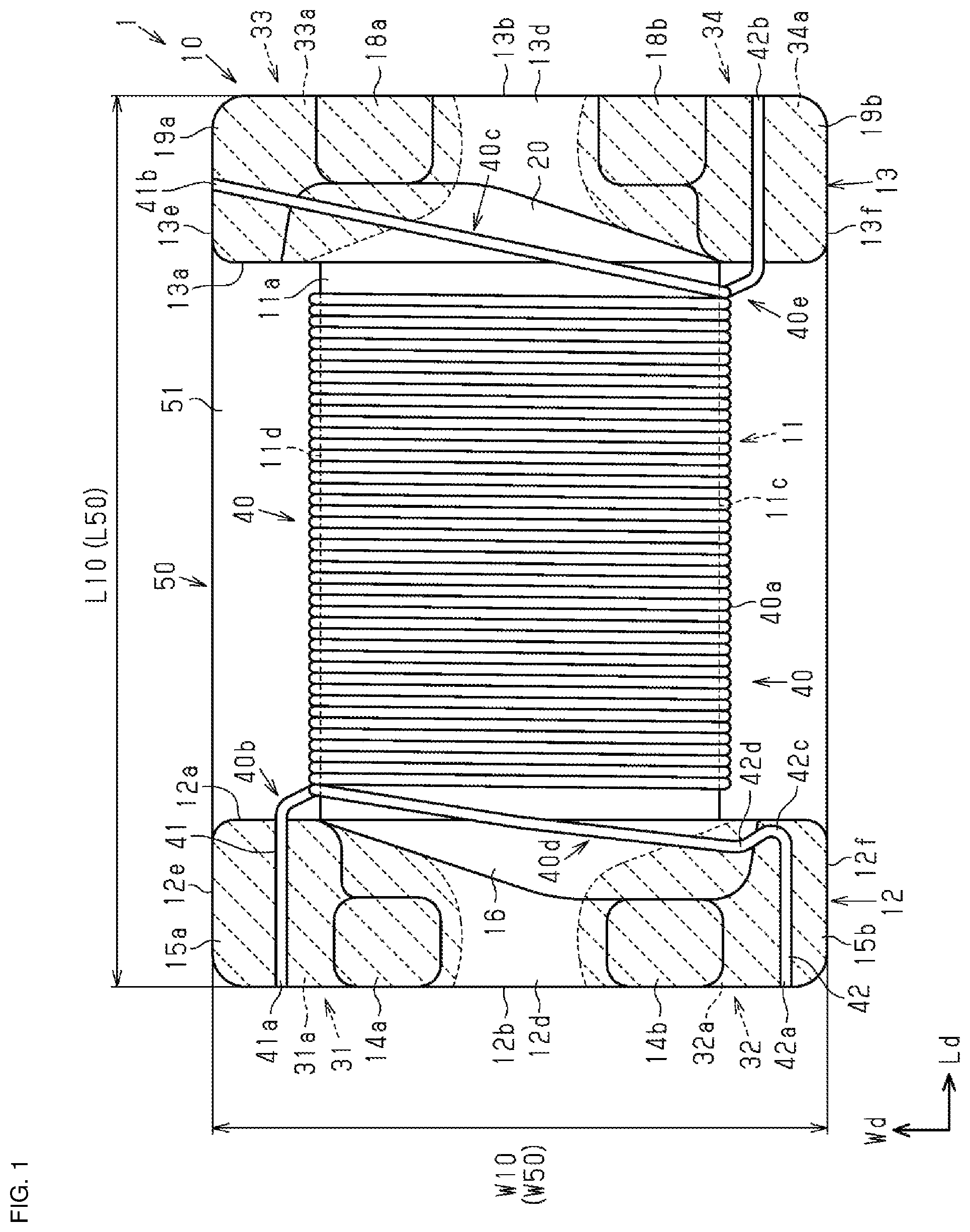 Patent US12165799 — Coil component — Figure 1