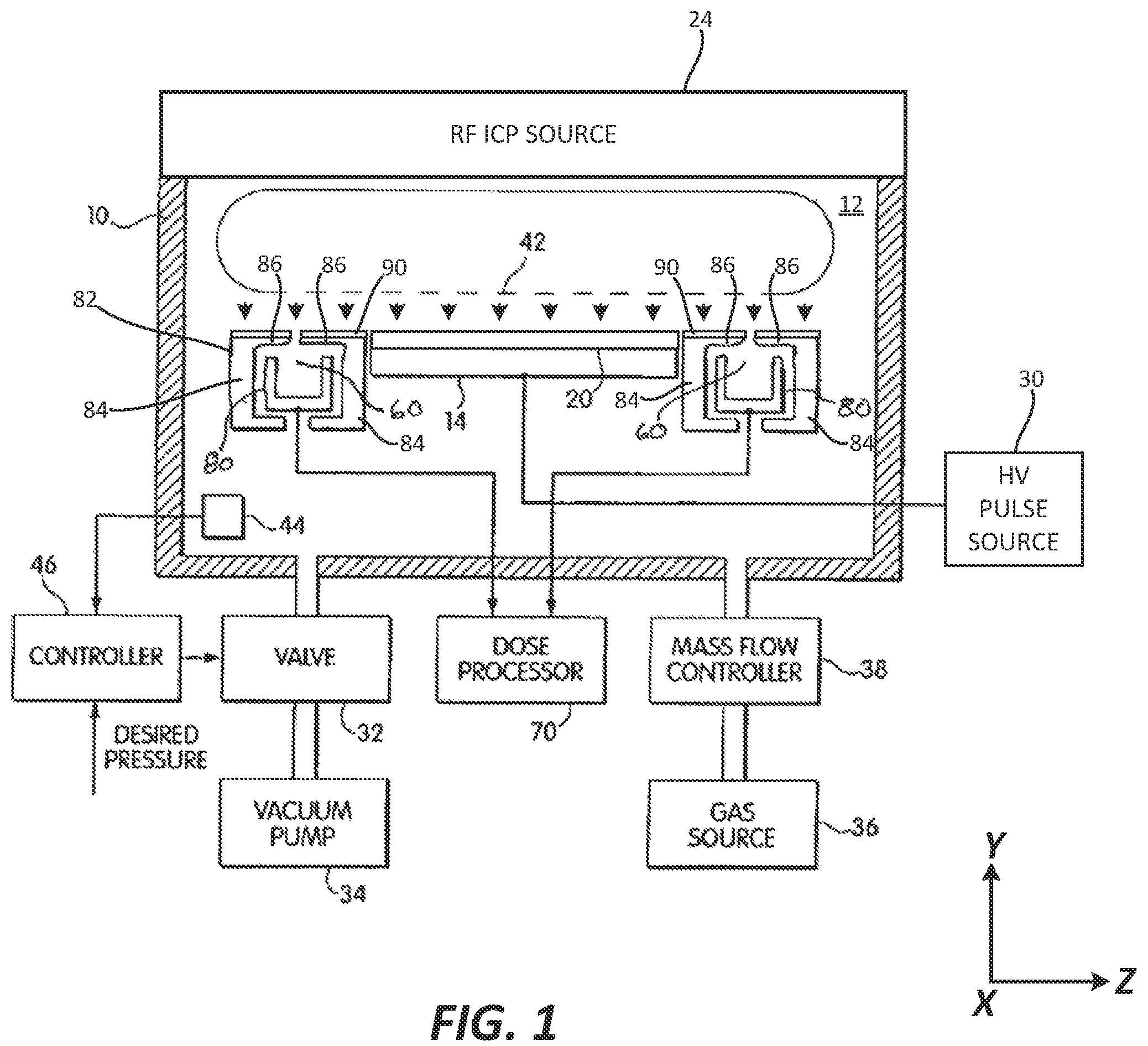 Patent US12165852 — Cover ring to mitigate carbon contamination in plasma doping chamber — Figure 1