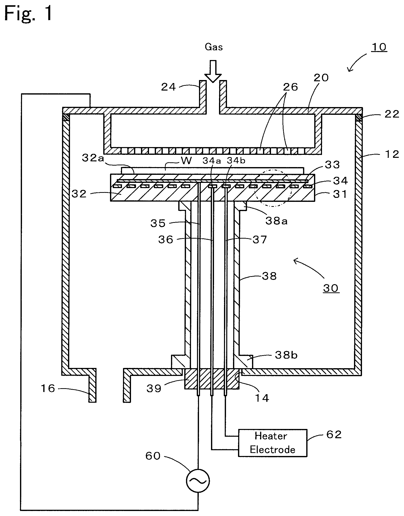 Patent US12165855 — Ceramic heater — Figure 1
