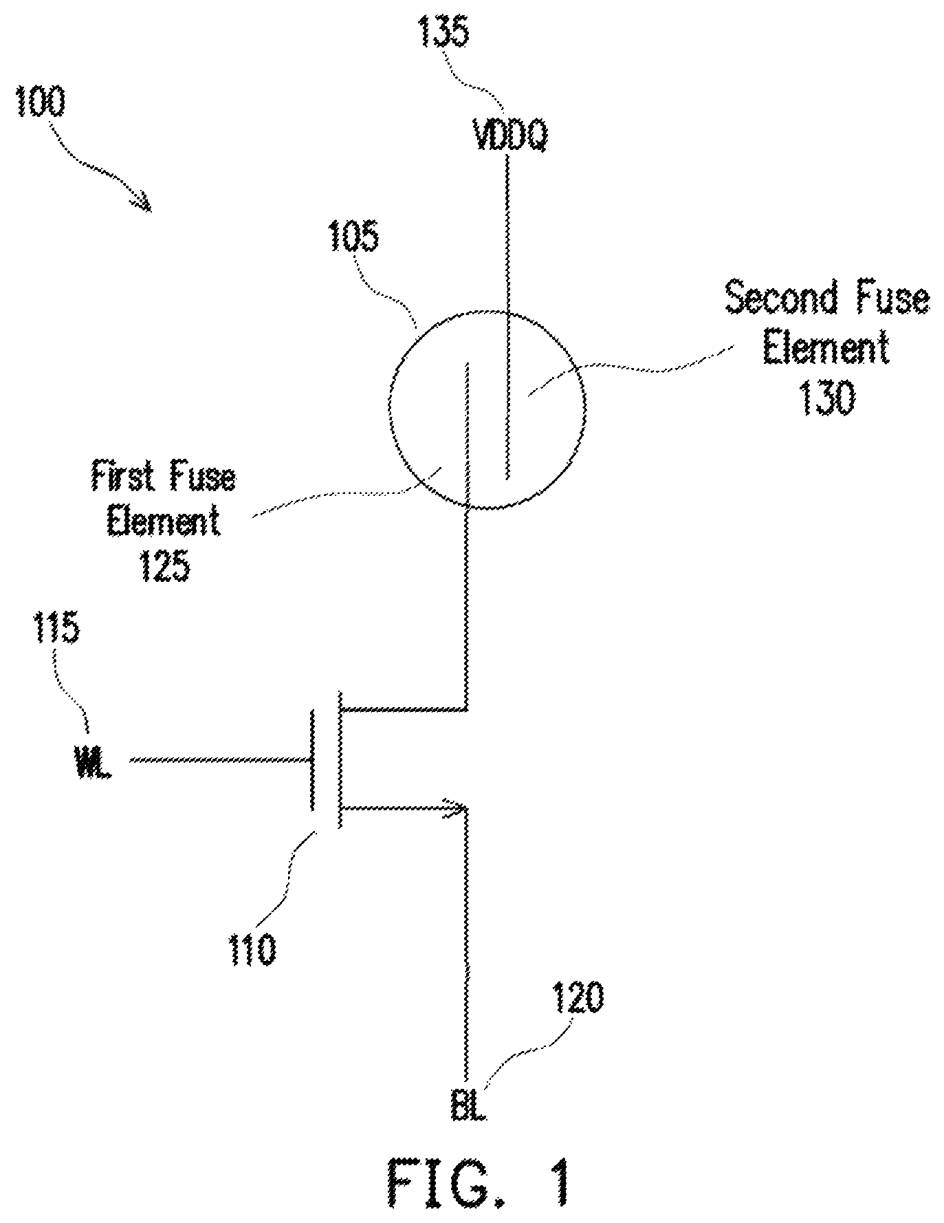 Patent US12165865 Figure 1 – Efuse with fuse walls and method of manufacturing the same