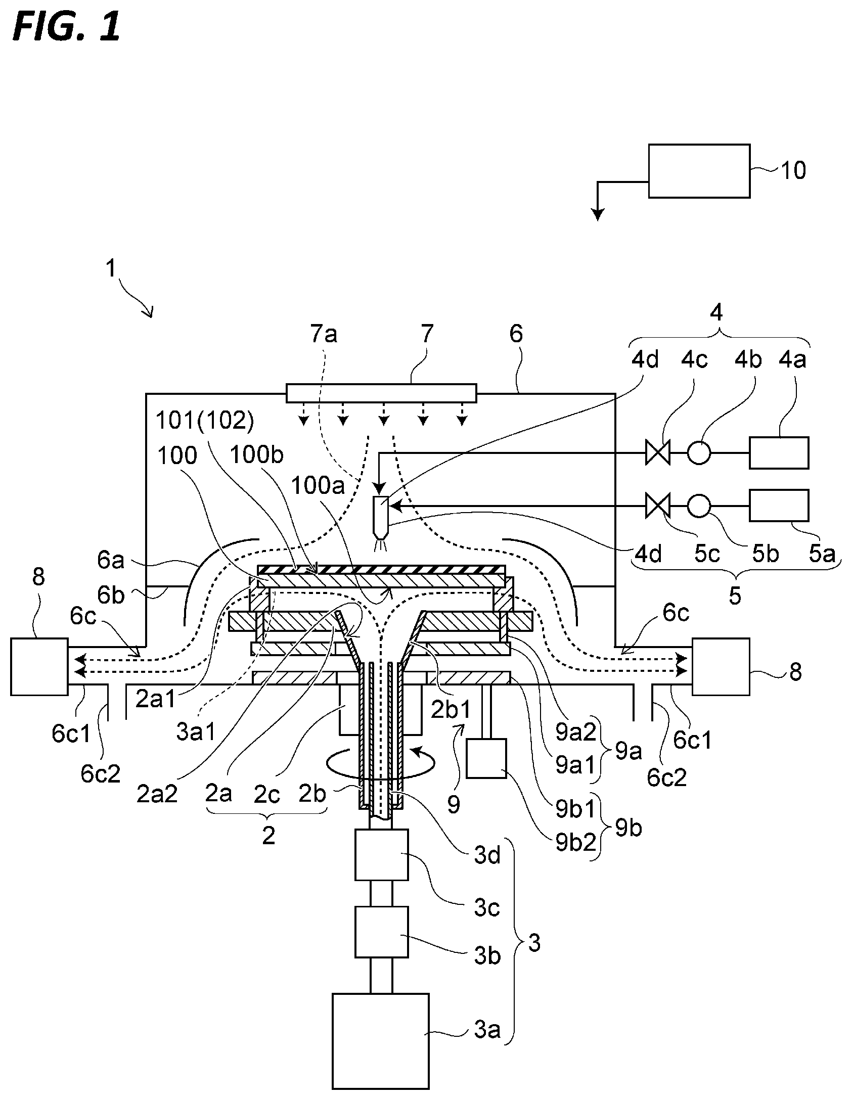 Patent US12165886 — Substrate processing apparatus and substrate processing method — Figure 1