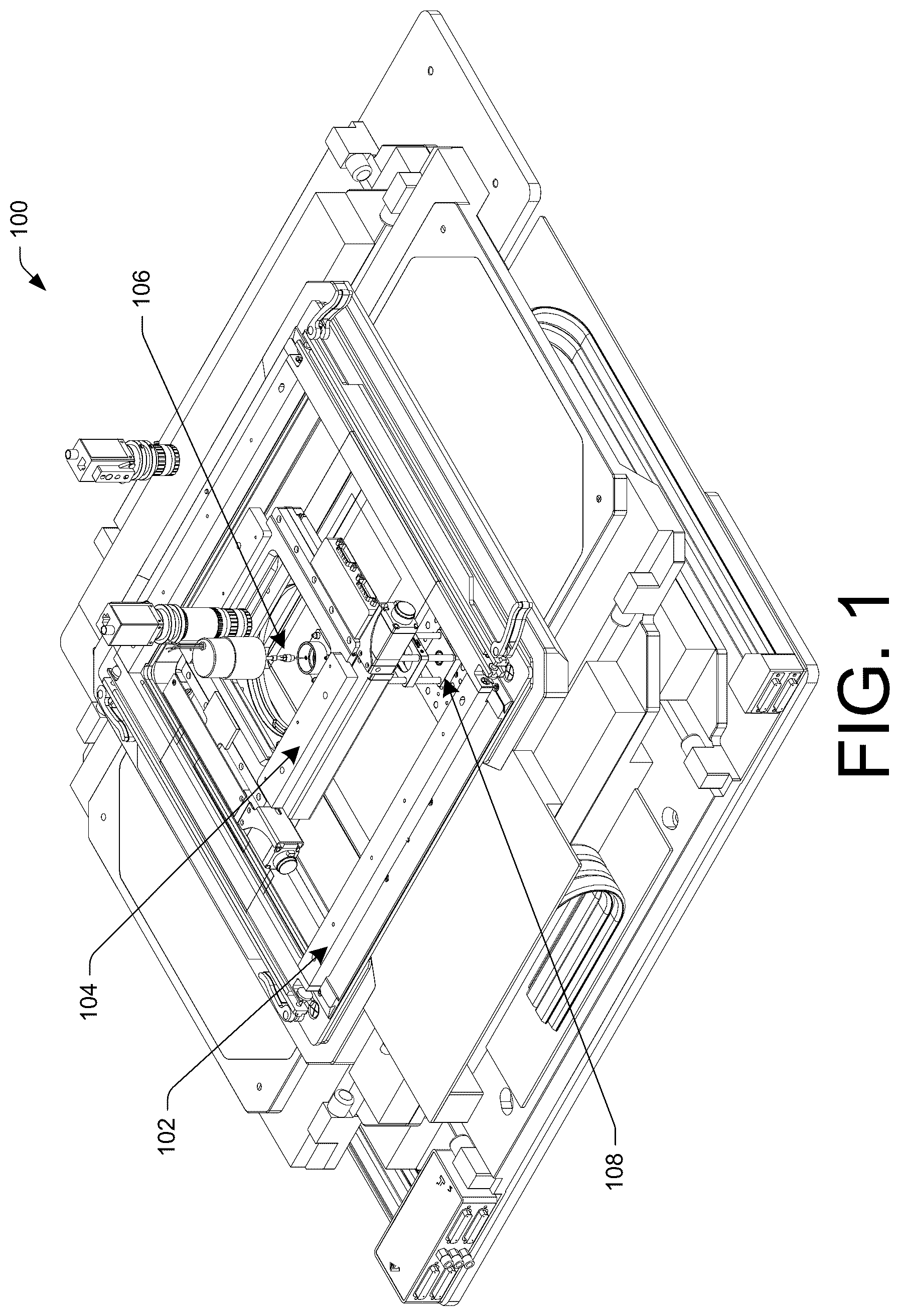 Patent US12165895 — Apparatuses for executing a direct transfer of a semiconductor device die disposed on a first substrate to a second substrate — Figure 1