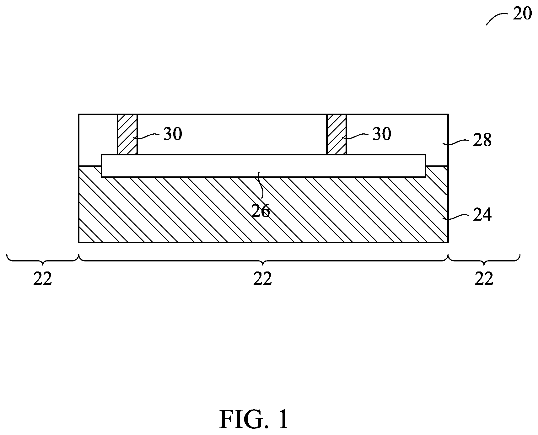 Patent US12165914 — Air spacer surrounding conductive features and method forming same — Figure 1