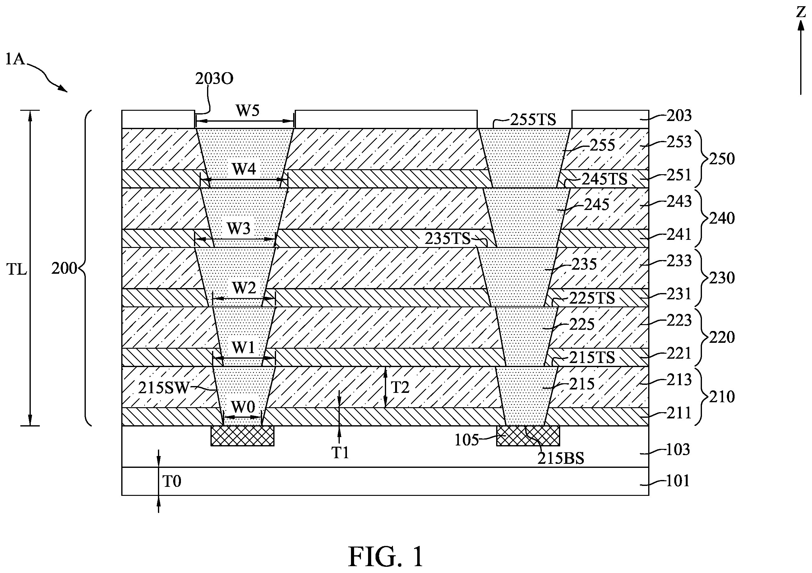 Patent US12165968 — Multi-stacking carrier structure and method for fabricating the same — Figure 1