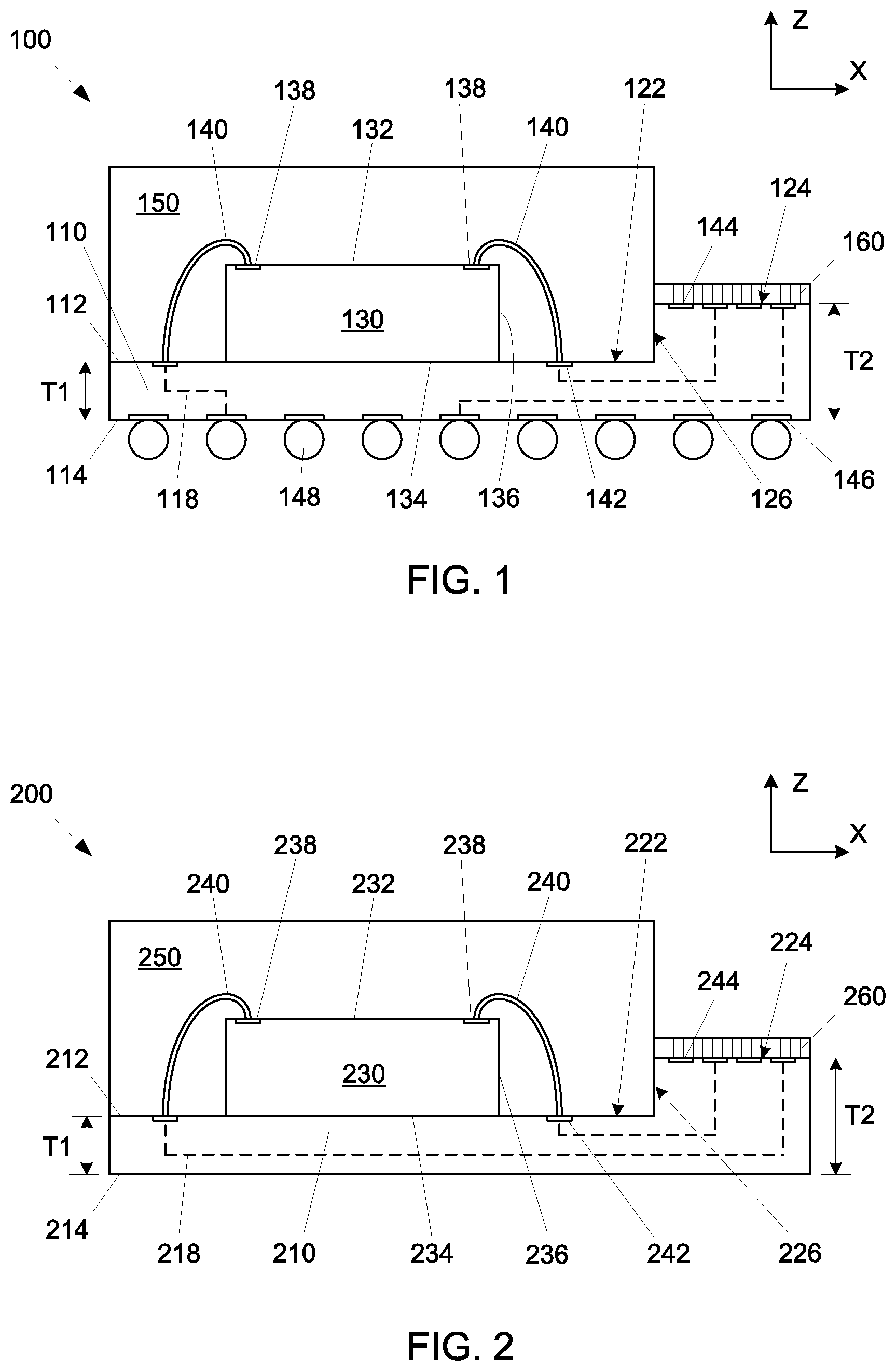 Patent US12165983 — Stepped electronic substrate for integrated circuit packages — Figure 1