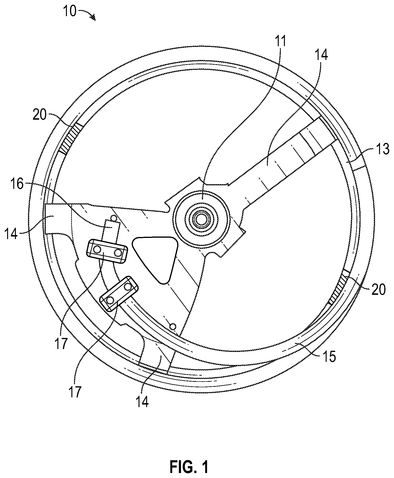 Patent US12167705 — Gauge wheel system — Figure 1
