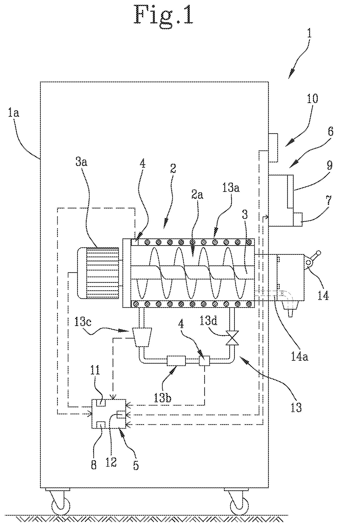 Patent US12167737 — Machine for making liquid or semi-liquid food products — Figure 1