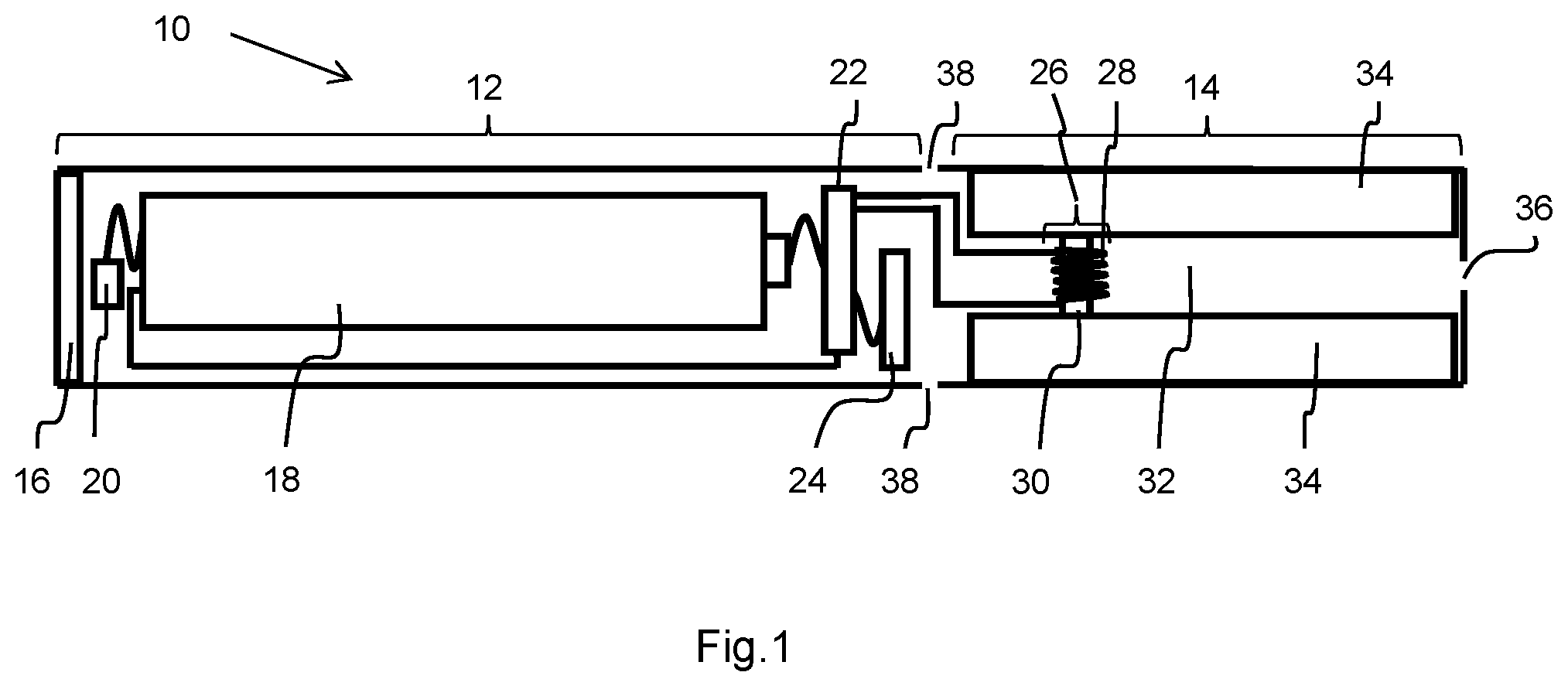 Patent US12167749 — Child-resistant smoking article package — Figure 1