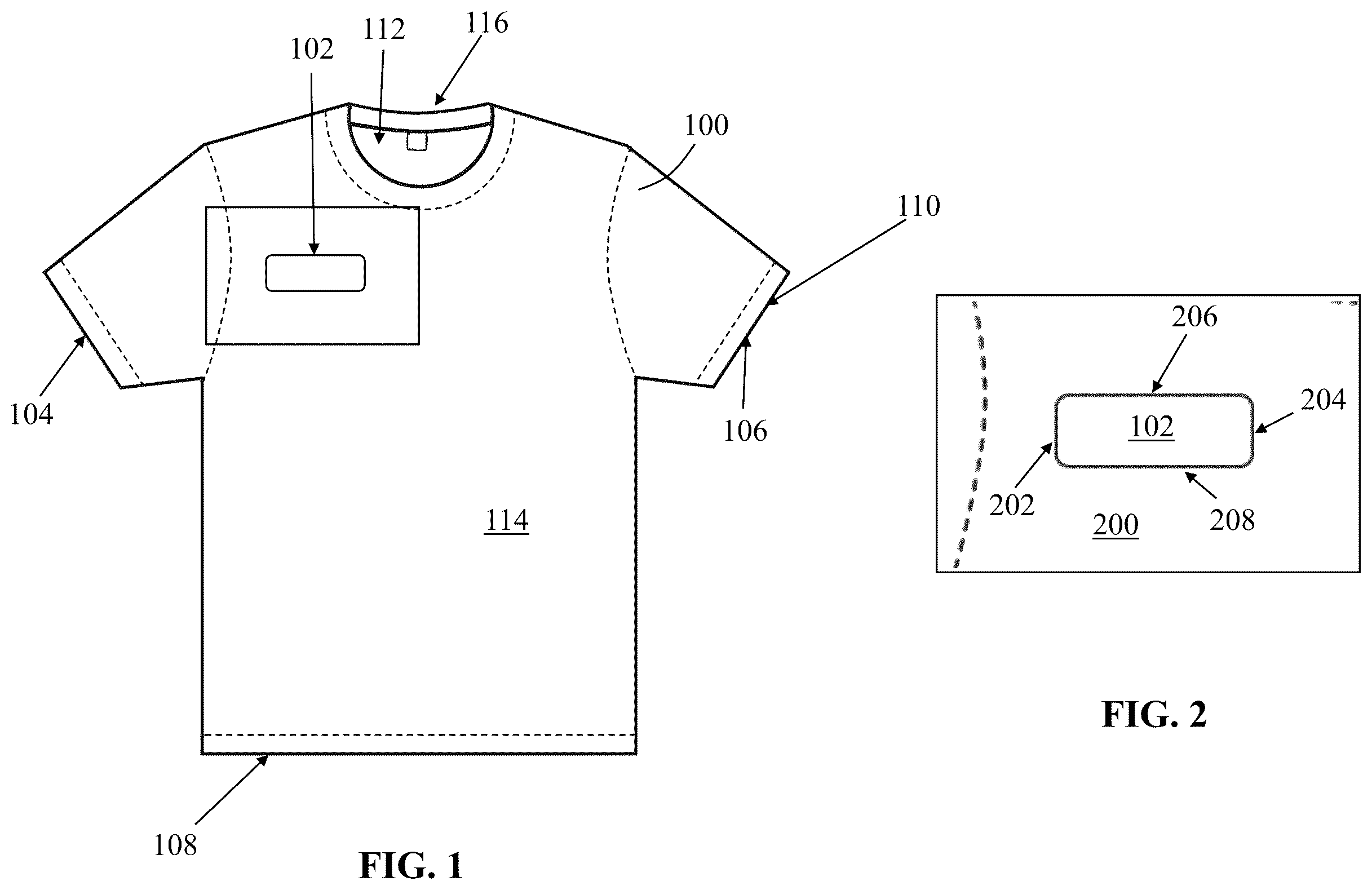 Patent US12167756 — Utilization method and tag with embedded RF-enabled chip — Figure 1