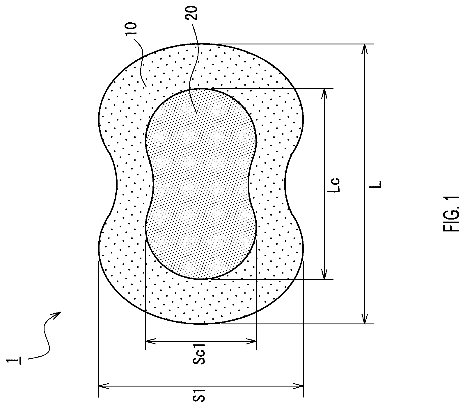 Patent US12167762 — Core-sheath composite fiber for artificial hair, headdress product including same, and production method therefor — Figure 1