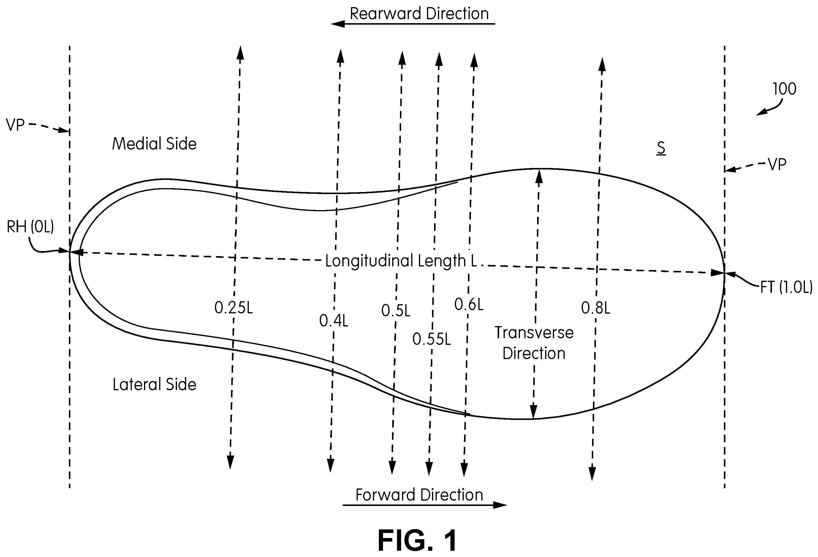 Patent US12167766 — Ground-engaging structures for articles of footwear — Figure 1