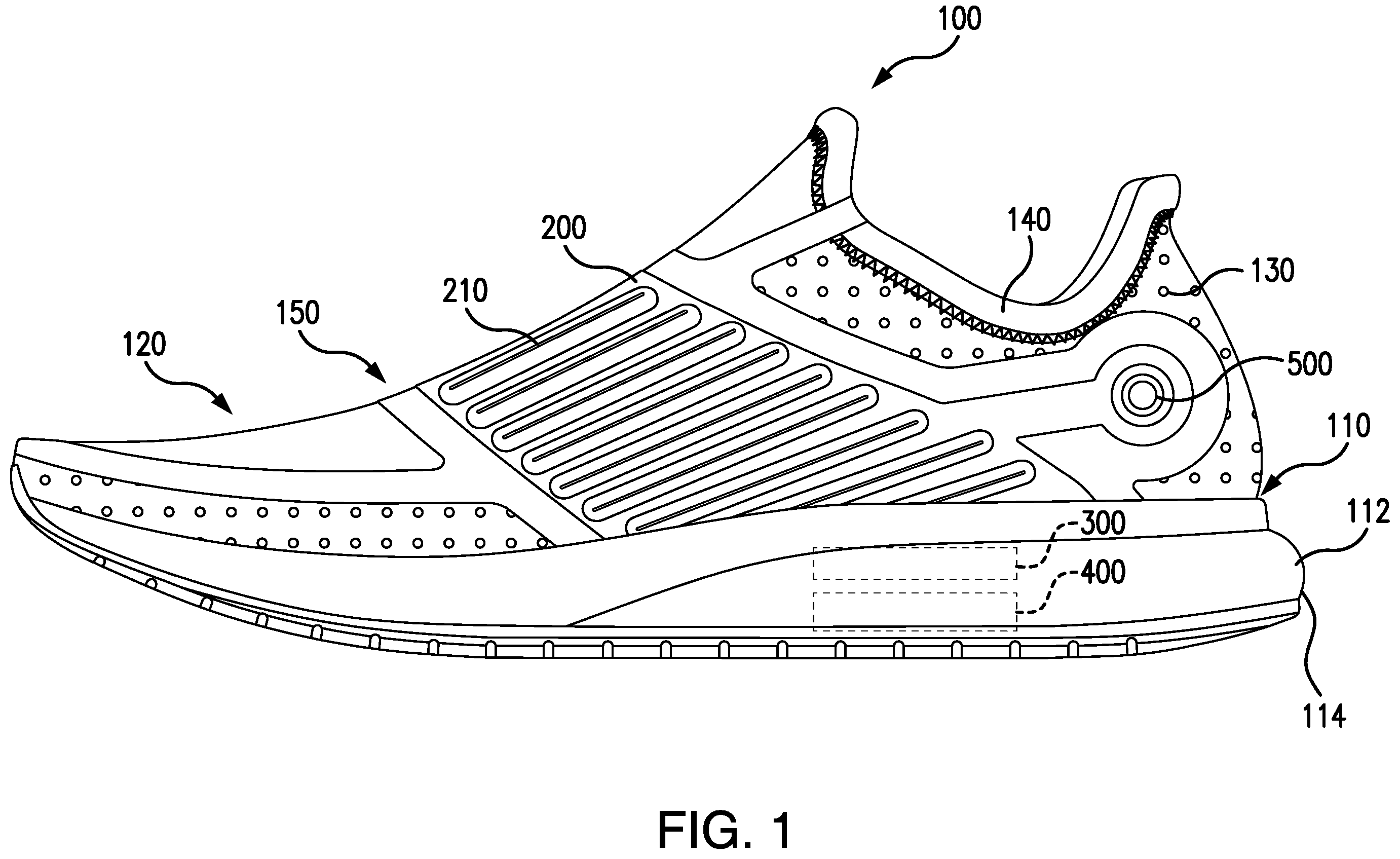 Patent US12167770 — Vacuum pump assembly for article of footwear — Figure 1