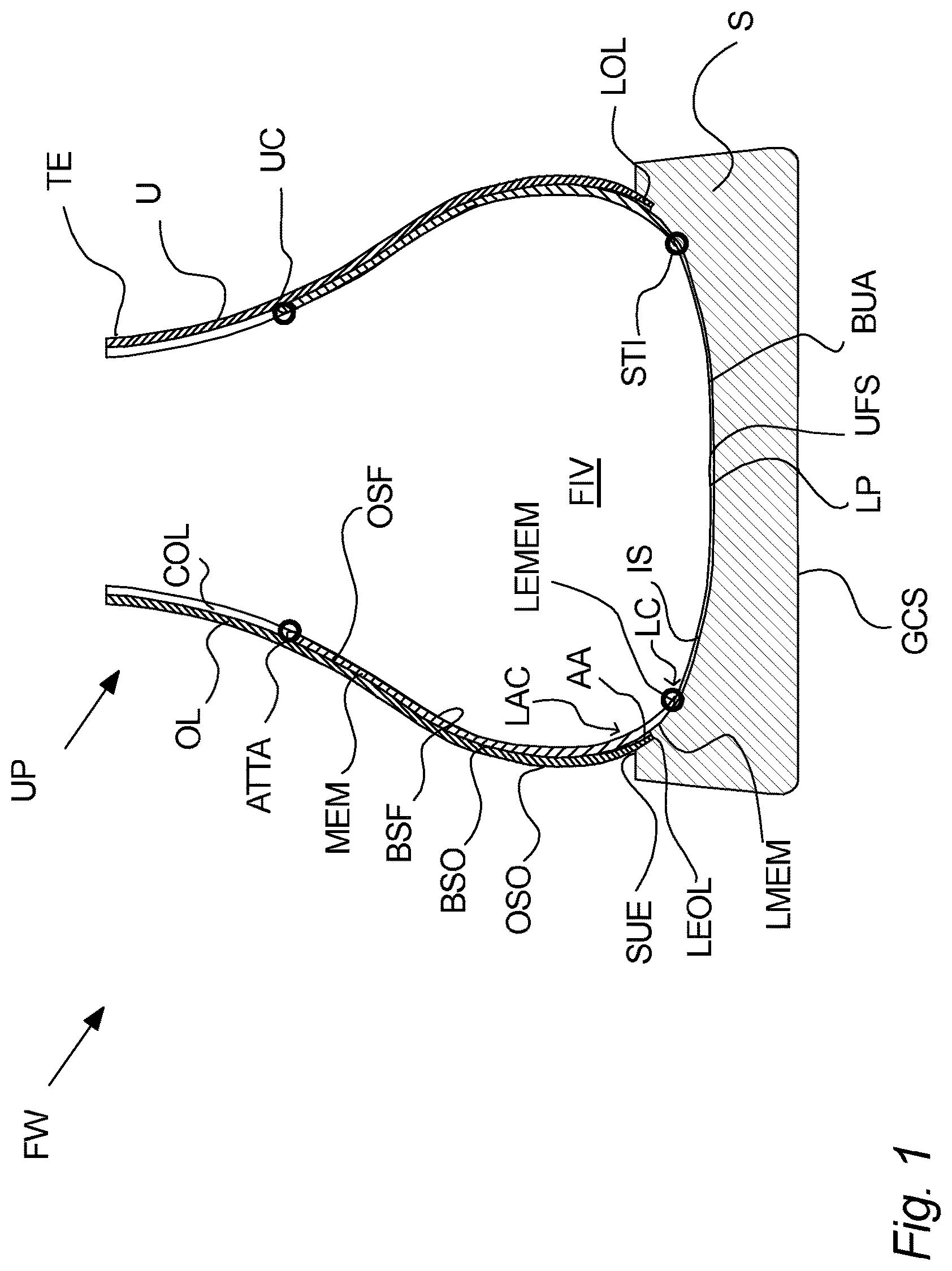 Patent US12167773 — Breathable and waterproof footwear — Figure 1