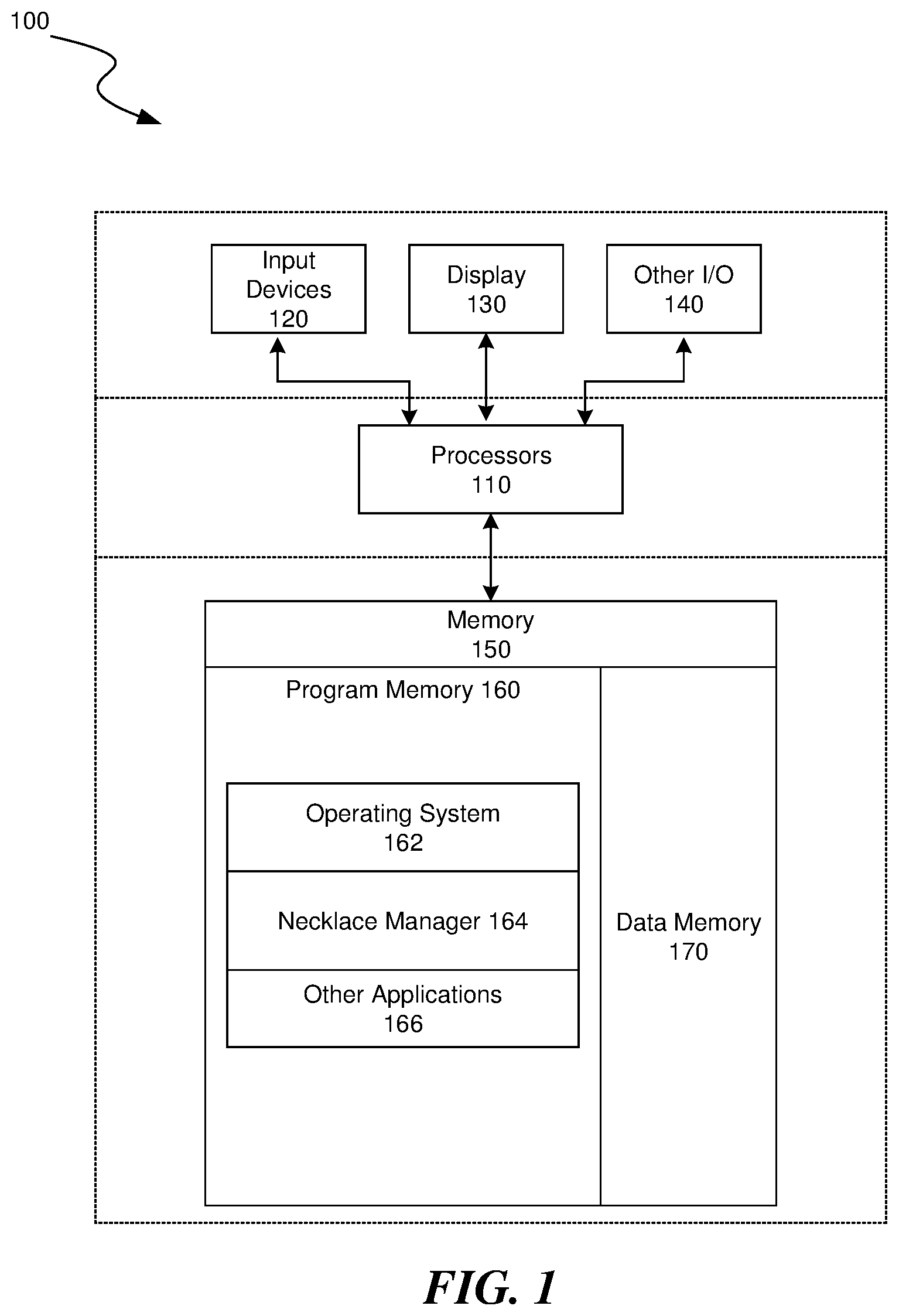 Patent US12167780 — Interactive necklace with user condition sensing — Figure 1