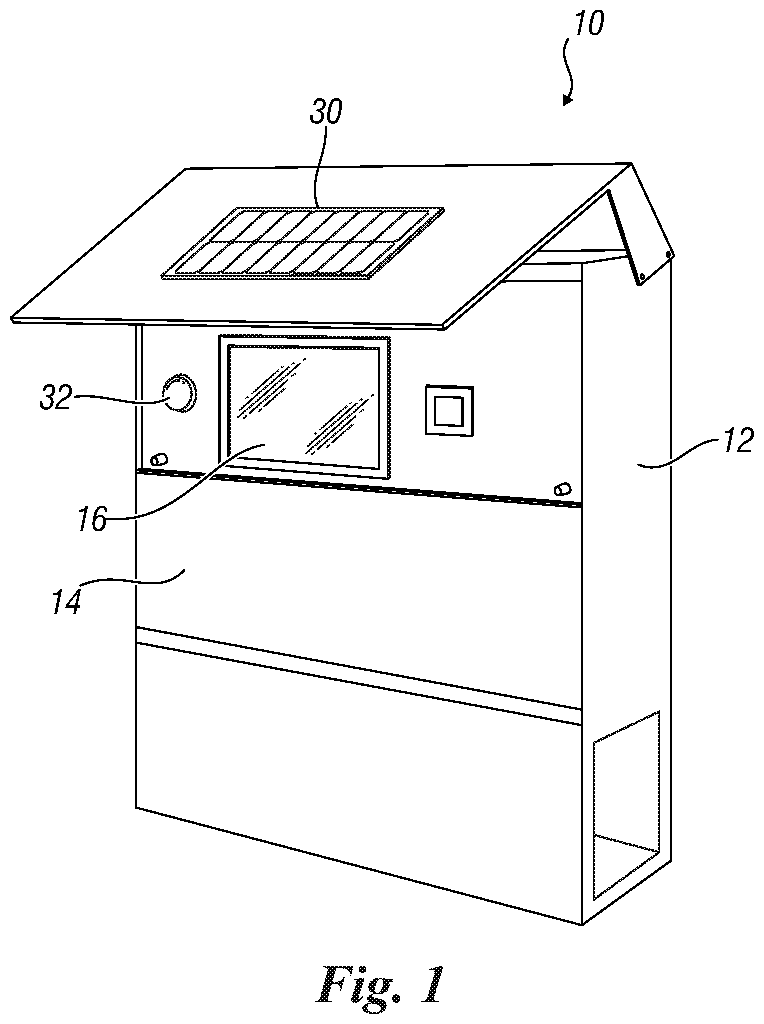 Patent US12167809 — Apparatus for receiving mail and parcels and respective operating method — Figure 1