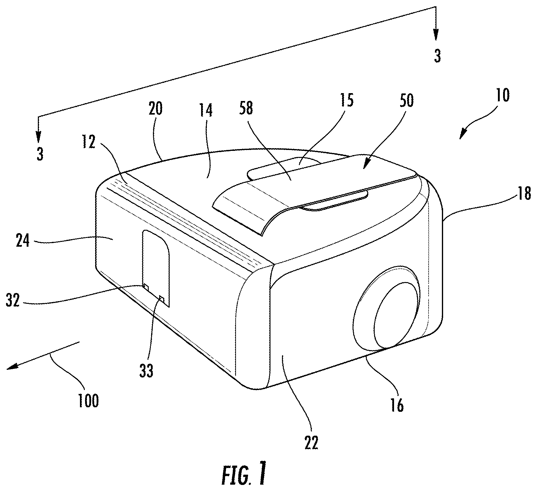 Patent US12167825 — Autonomous vacuum — Figure 1