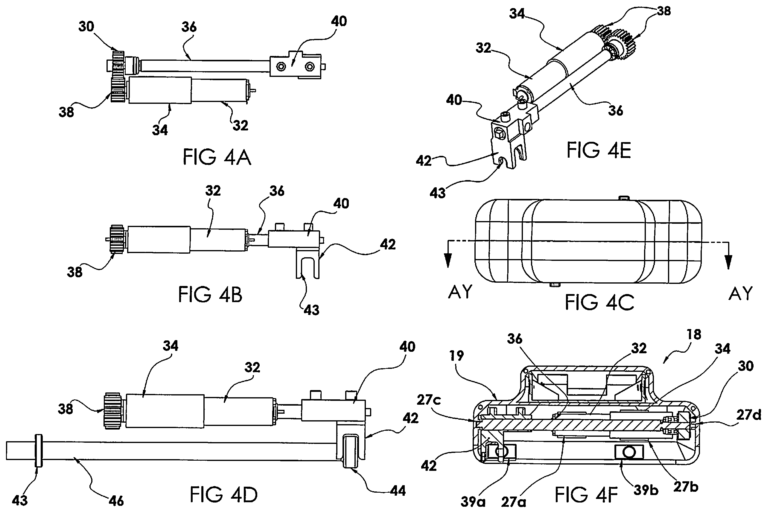 Patent US12167850 Figure 4 – Surgical stapler with removable power pack