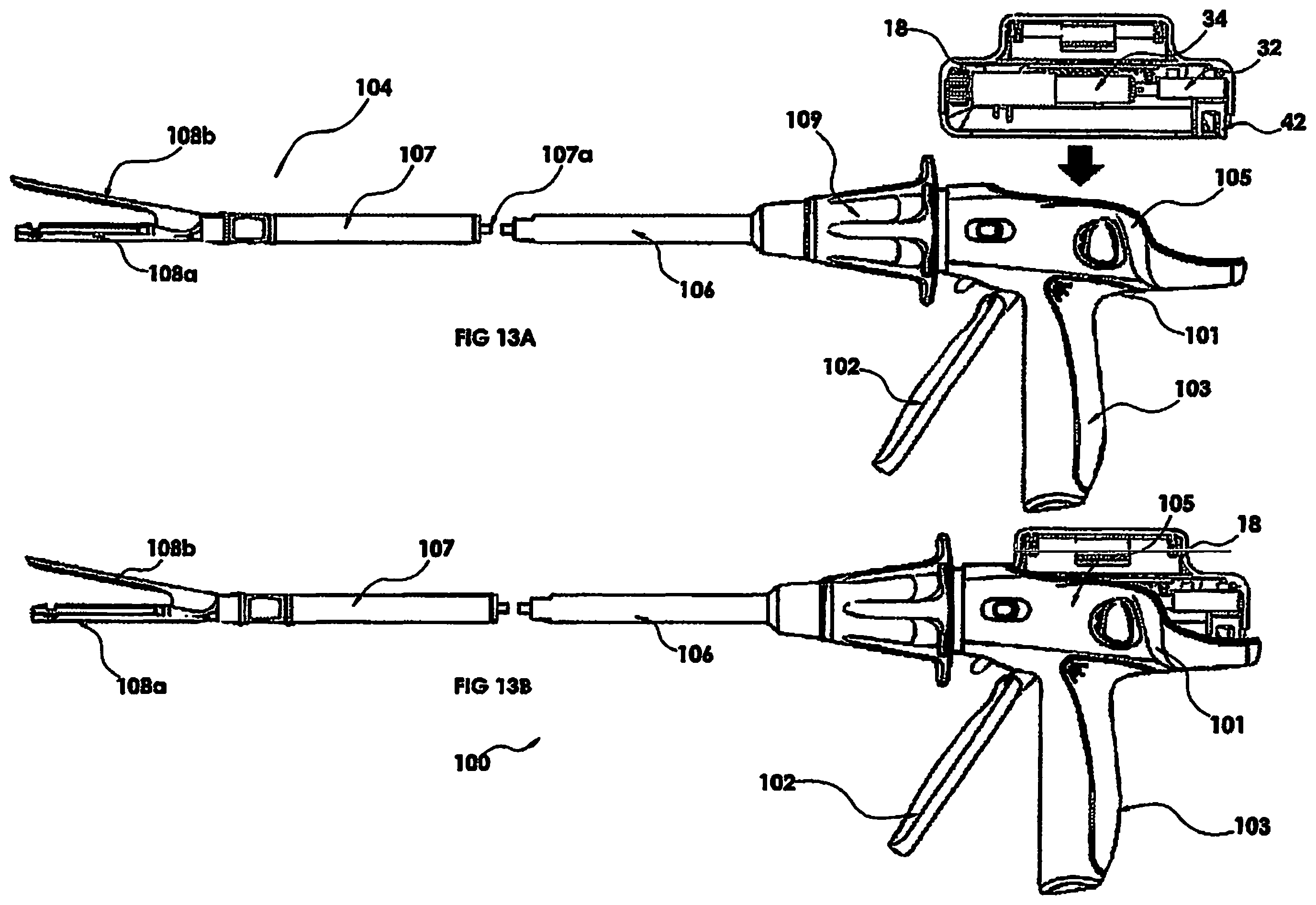 Patent US12167850 Figure 11 – Surgical stapler with removable power pack