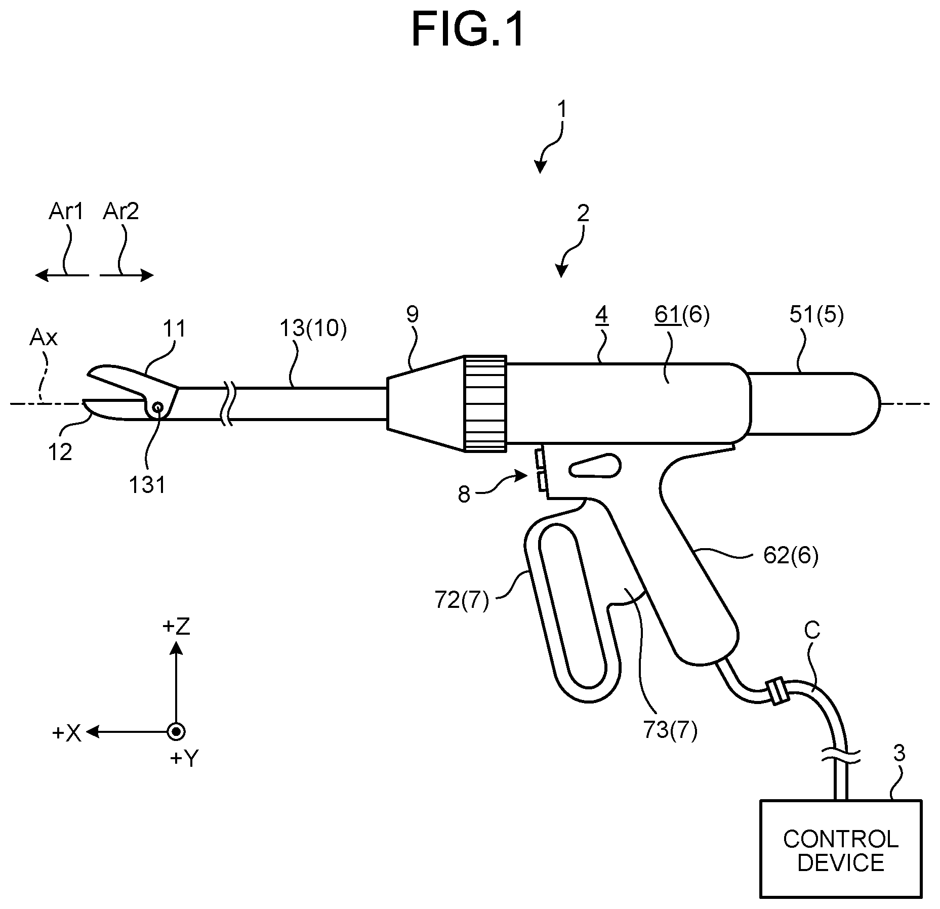 Patent US12167851 — Treatment instrument — Figure 1