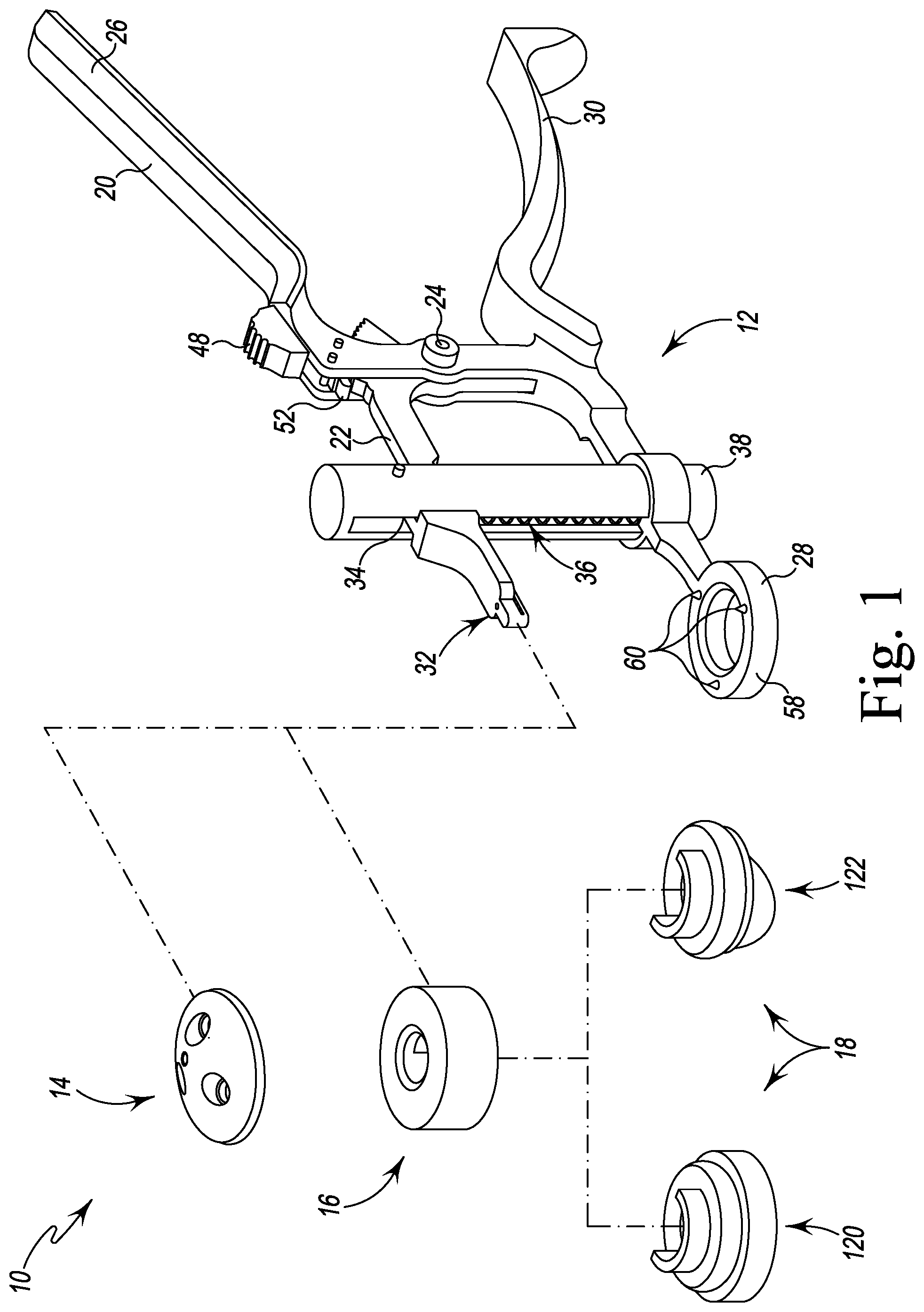 Patent US12167862 — Orthopaedic surgical instrument system for implanting a prosthetic patella component and method of use — Figure 1